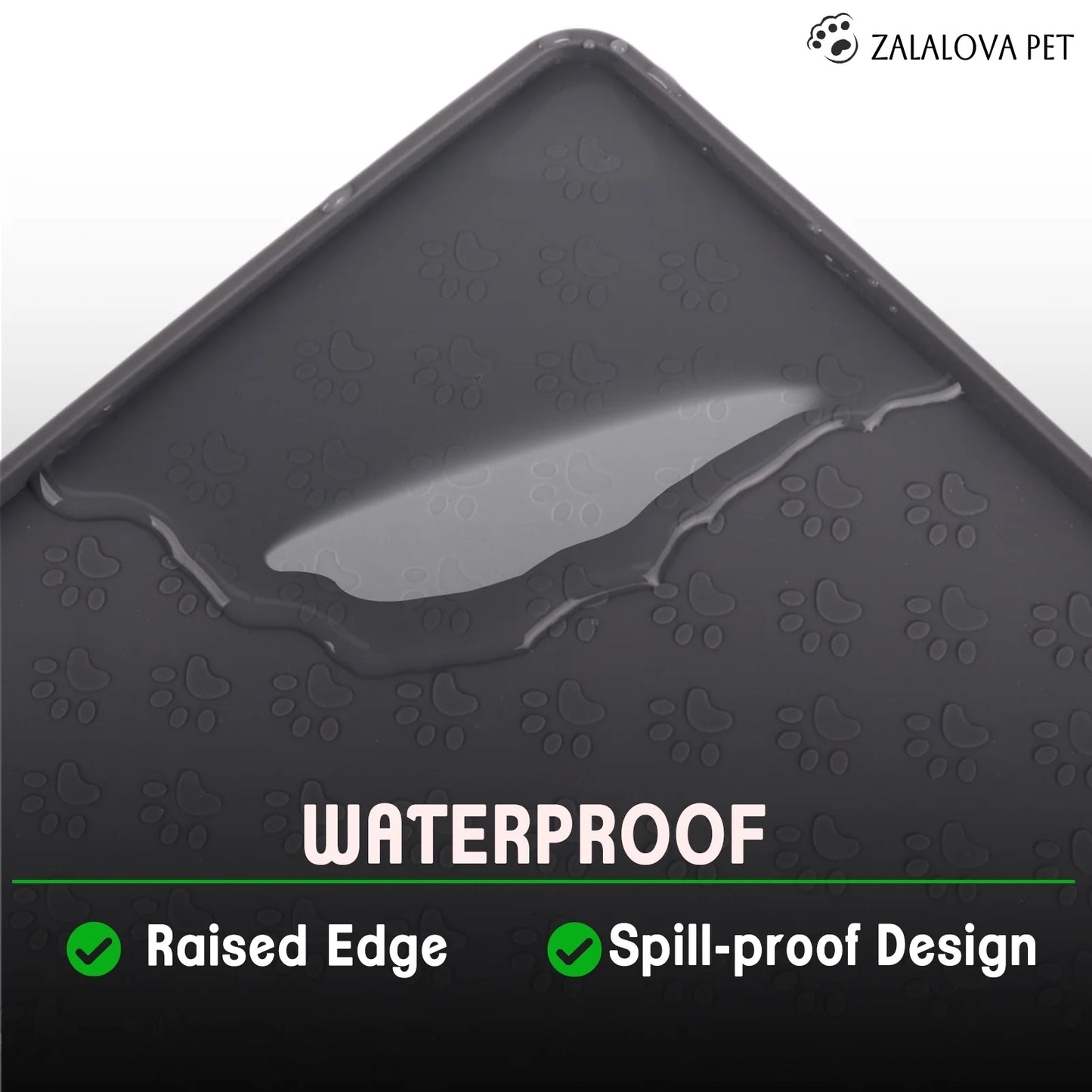 Large Cat Litter Mat - 24" x 32" Food-Grade Silicone, Waterproof, Non-Slip, Easy to Clean for Effective Litter Trapping (Grey)