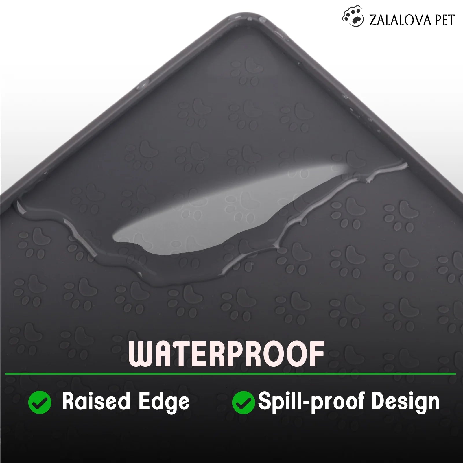 Large Cat Litter Mat - 24" x 32" Food-Grade Silicone, Waterproof, Non-Slip, Easy to Clean for Effective Litter Trapping (Grey)