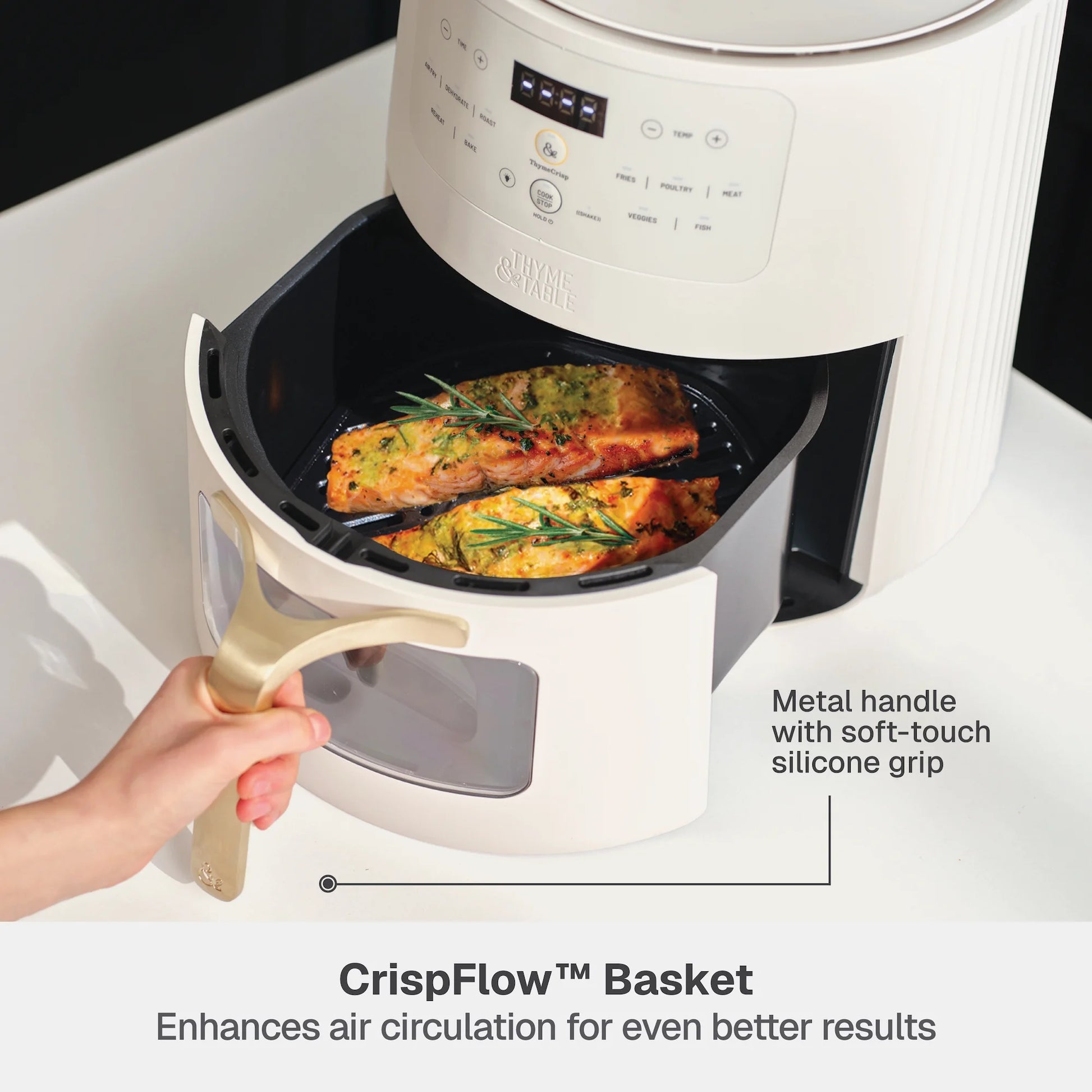 6QT Air Fryer, Sand White