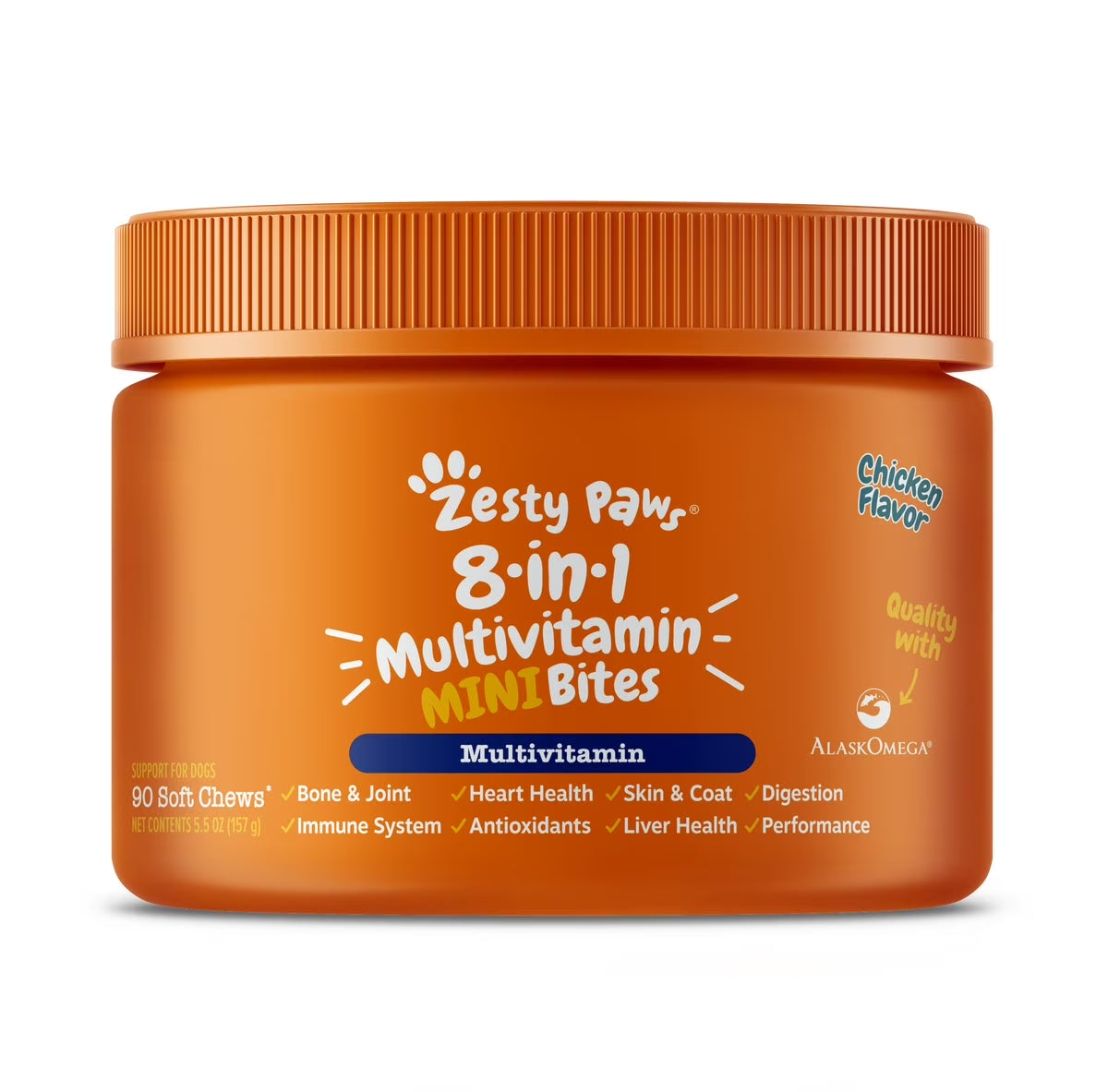 8-In-1 Chicken Flavored Multivitamin Mini Bites for Small Dogs, 90 Count