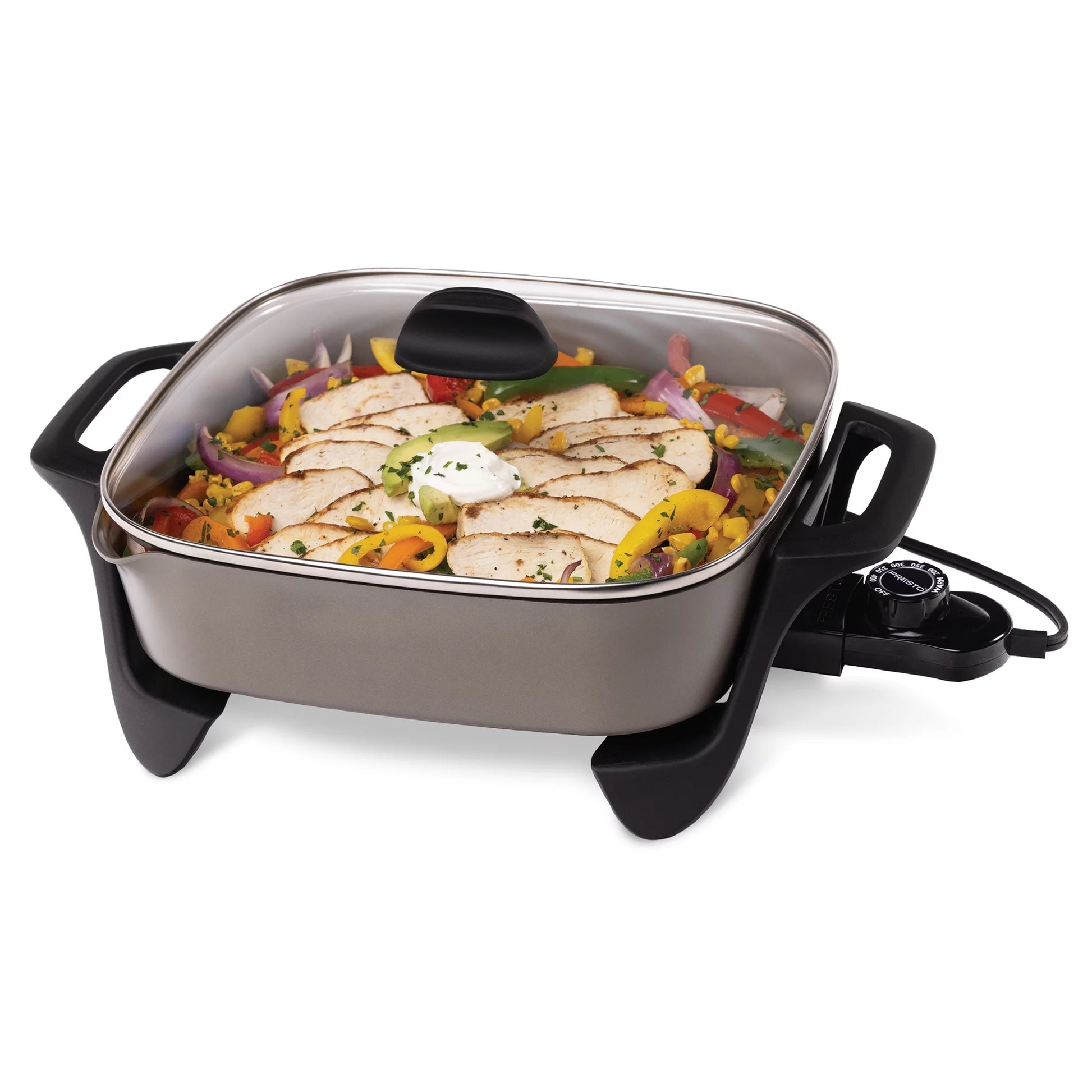 12-Inch Ceramic Electric Skillet with Glass Cover, 07120