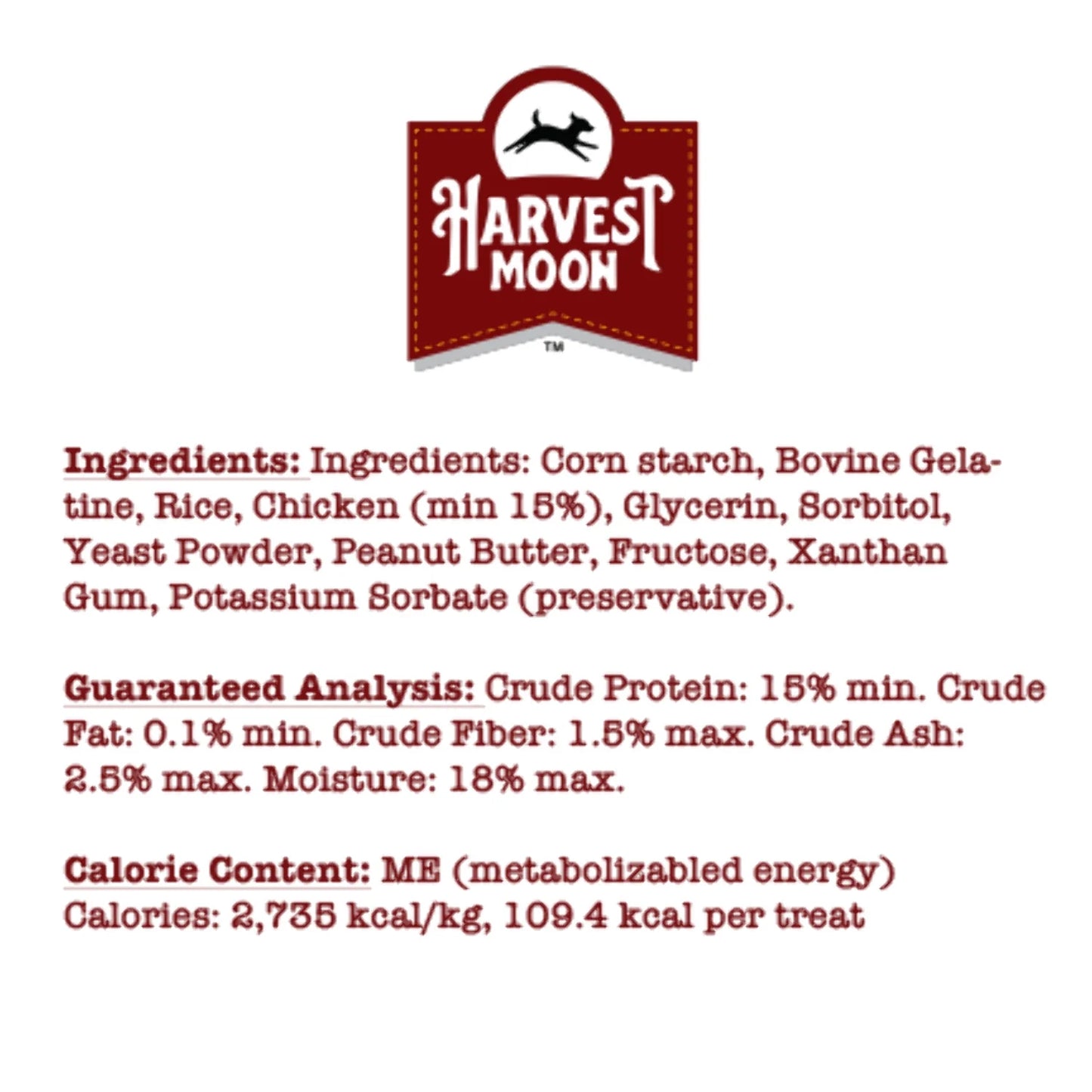 Harvest Moon Peanut Butter Puffed Twists for Dogs - 5 Count by