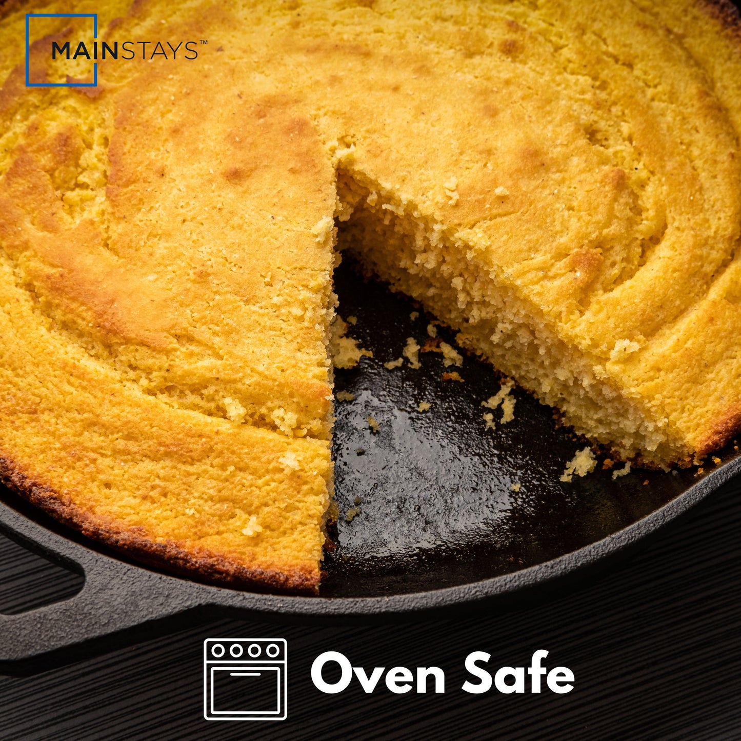 Cast Iron Skillet Oven Safe Pre-Seasoned Iron Black, 12 Inch