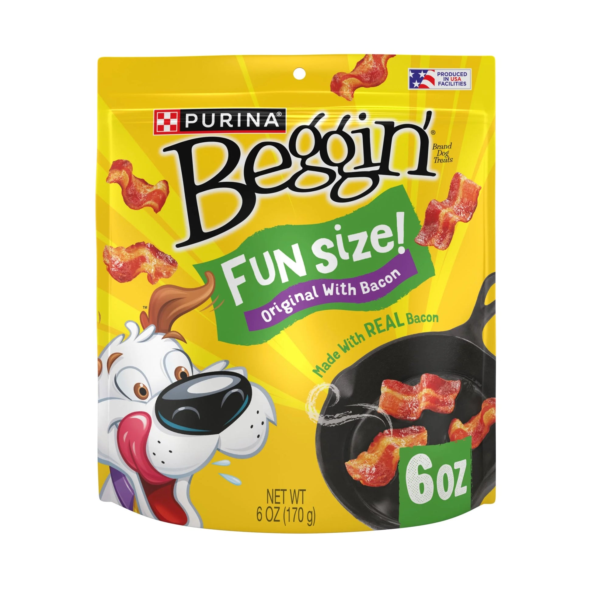 Purina  Strips Original Bacon Flavor Tender Chews for Small Dogs, 6 Oz Pouch