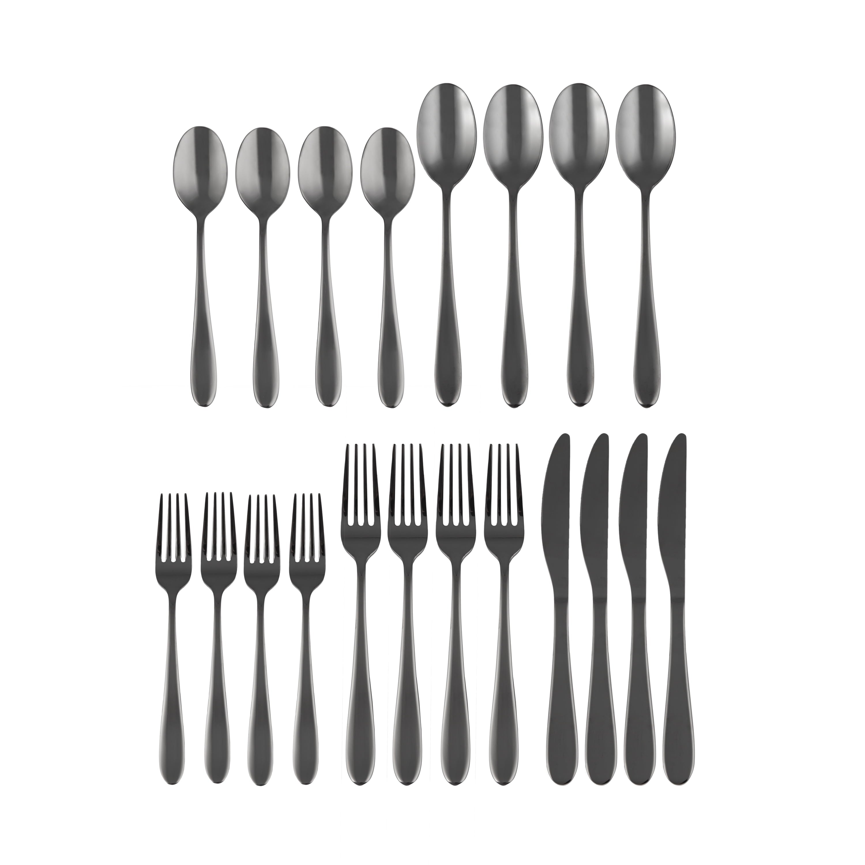 Cambridge Byram Black Mirror 20-Piece Flatware Set