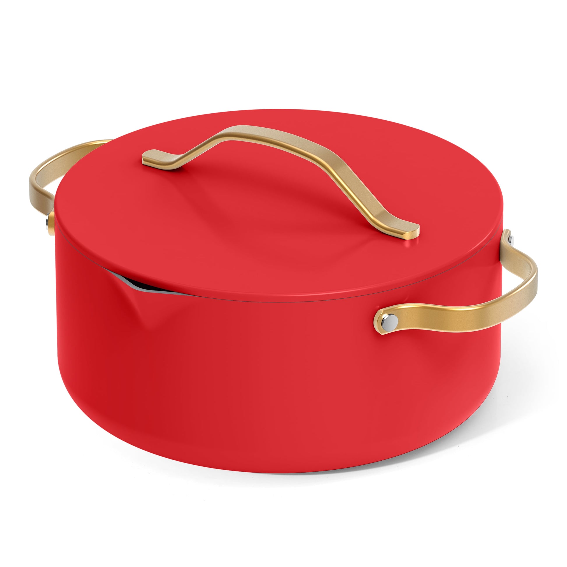 12-Piece Ceramic Nonstick Cookware Set with Strainer Lids in Tomato Red by Drew Barrymore