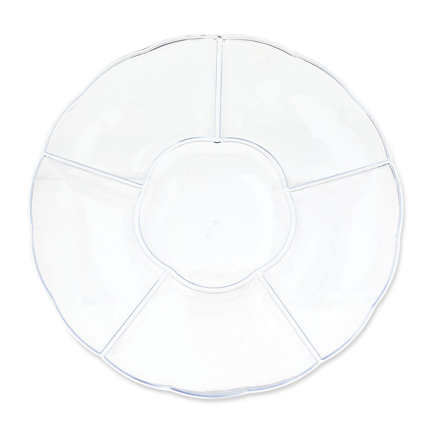 Clear round Compartment Tray, 12", by