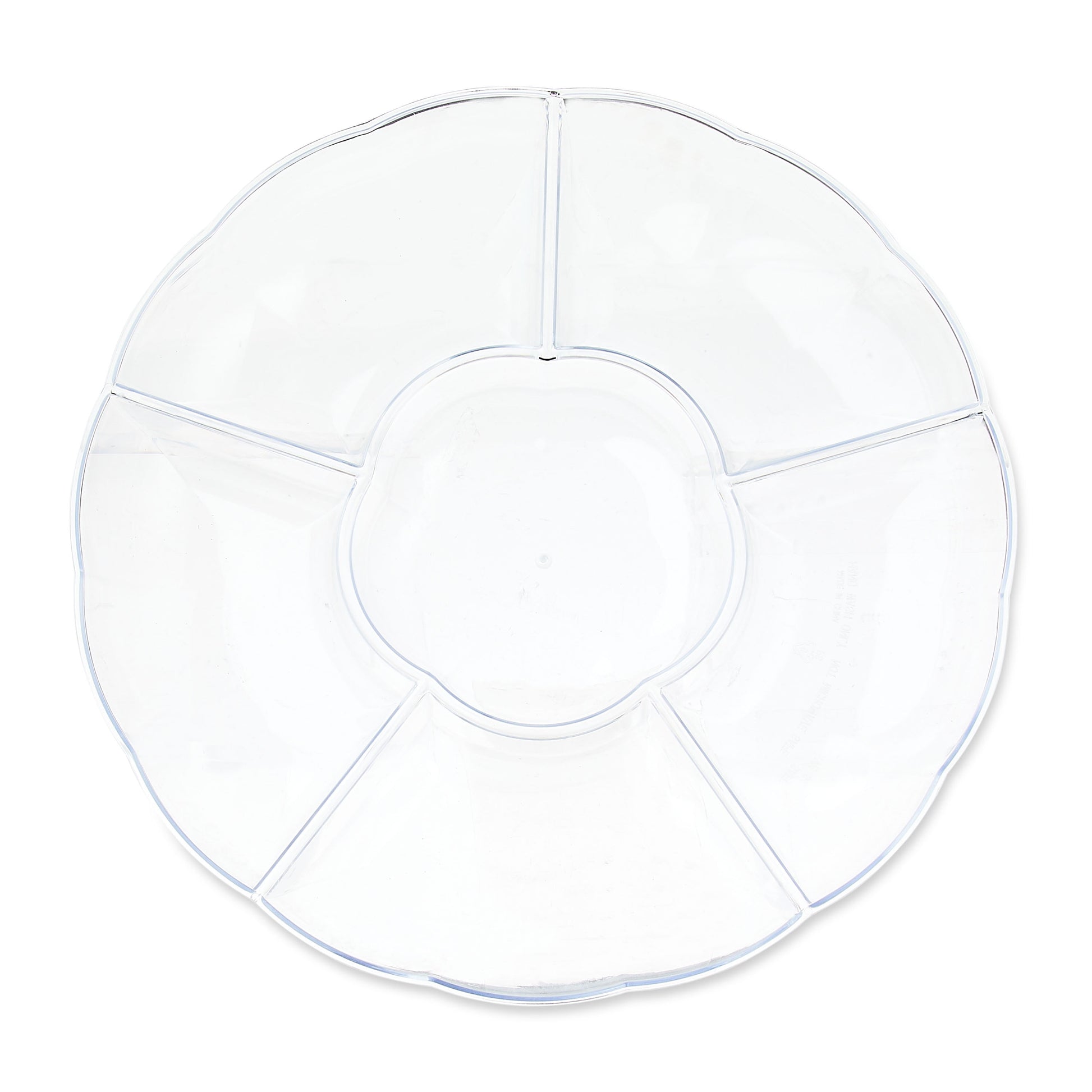 Clear round Compartment Tray, 12", by
