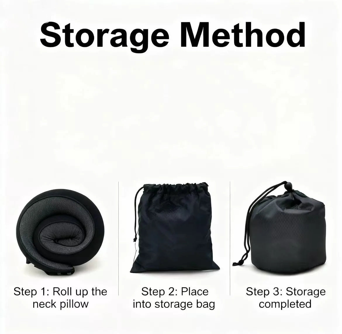 Ergonomic Memory Foam Travel Pillow for Air Travel, Automotive Use, and Office Comfort | Machine Washable Cover with Convenient Carry Bag