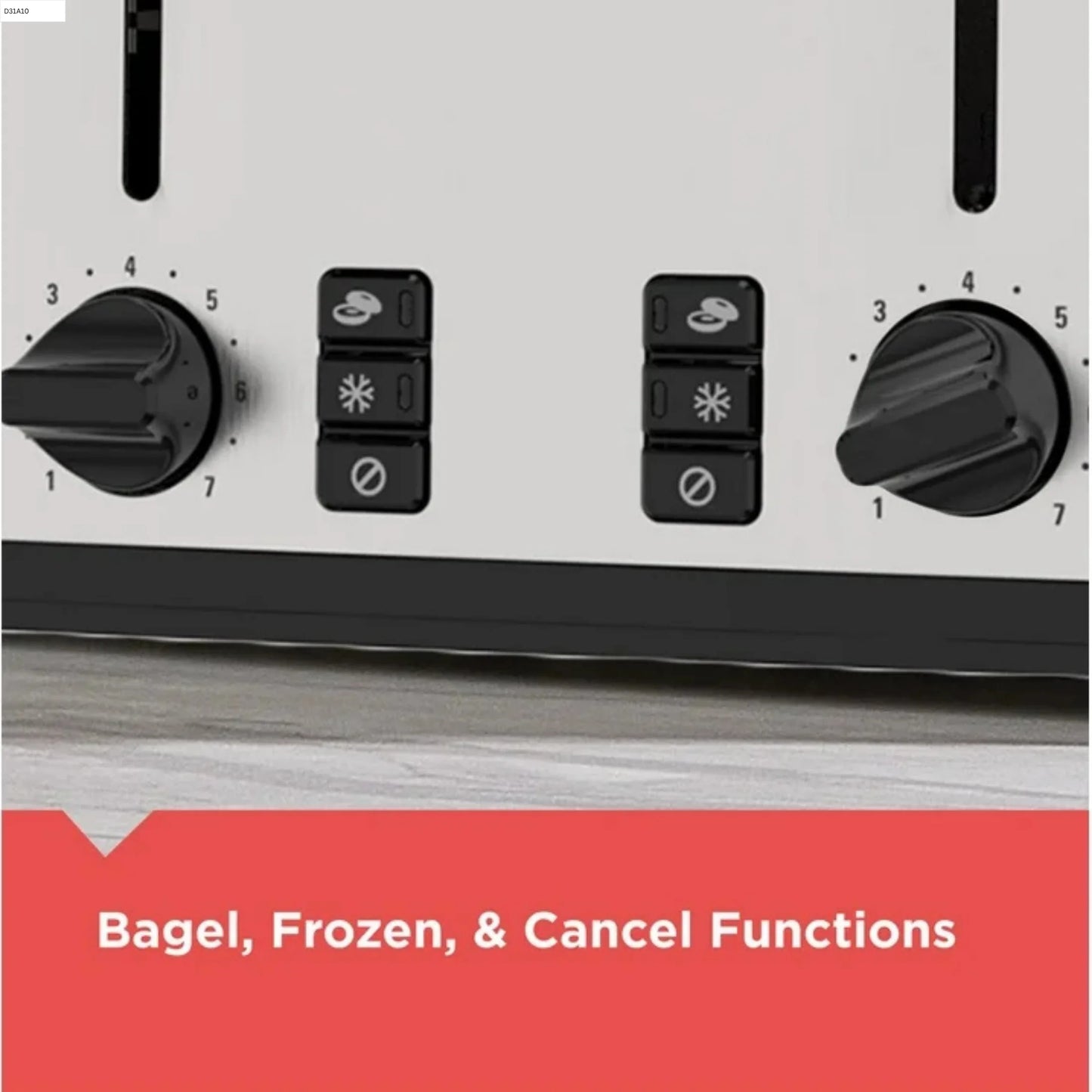 4-Slice Toaster with Extra-Wide Slots and Drop-Down Crumb Tray, Black/Silver