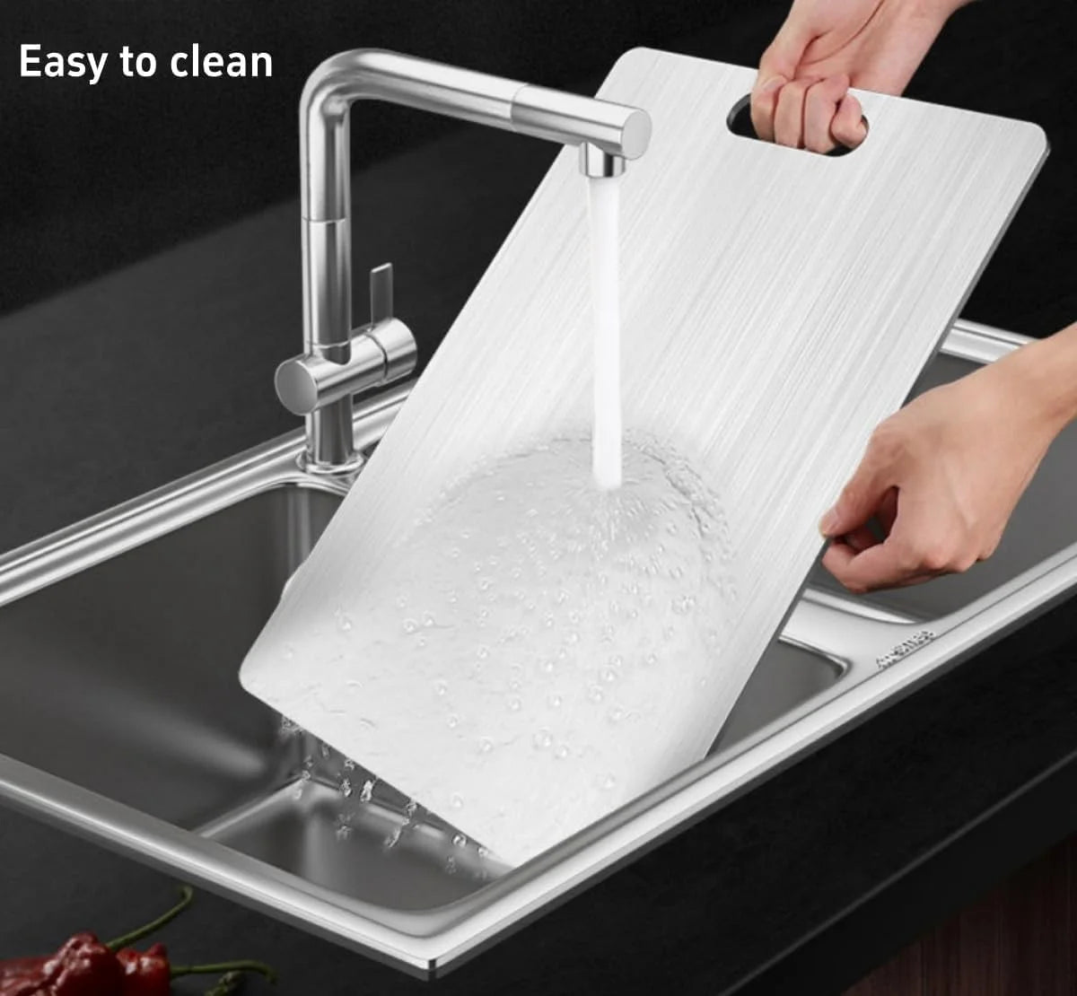 Titanium Cutting Board - 2025 New Upgrade 100% Pure Titanium Cutting Boards for Kitchen Double Sided Non Toxic Titanware Cutting Board,Hygiene Durable Dishwasher Safe Chopping Board (18"L X 12"W)