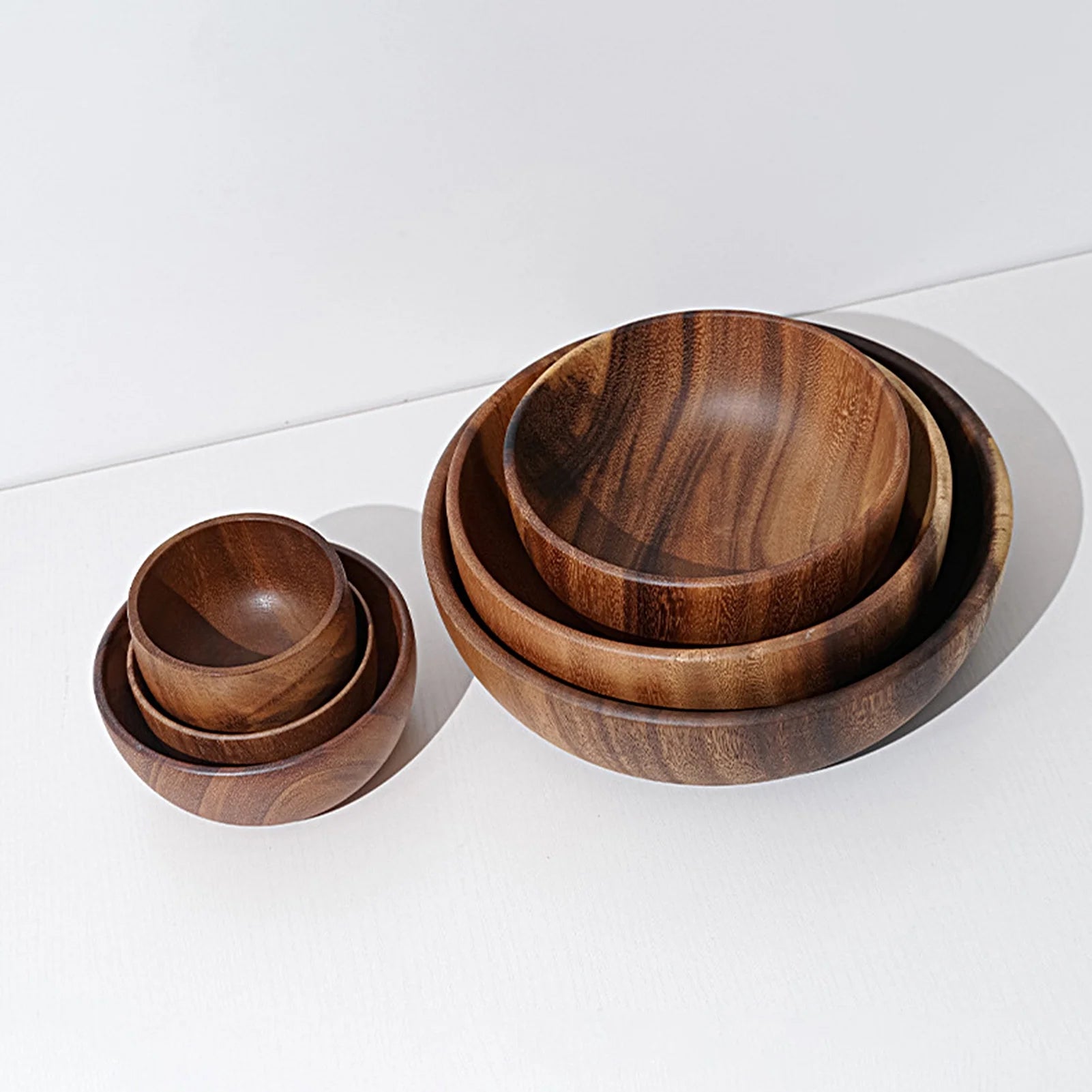 Wooden Serving Bowl - Elegant Design Ideal for Salad, Fruit, Candy, Handcrafted Home & Kitchen Decor Centerpiece