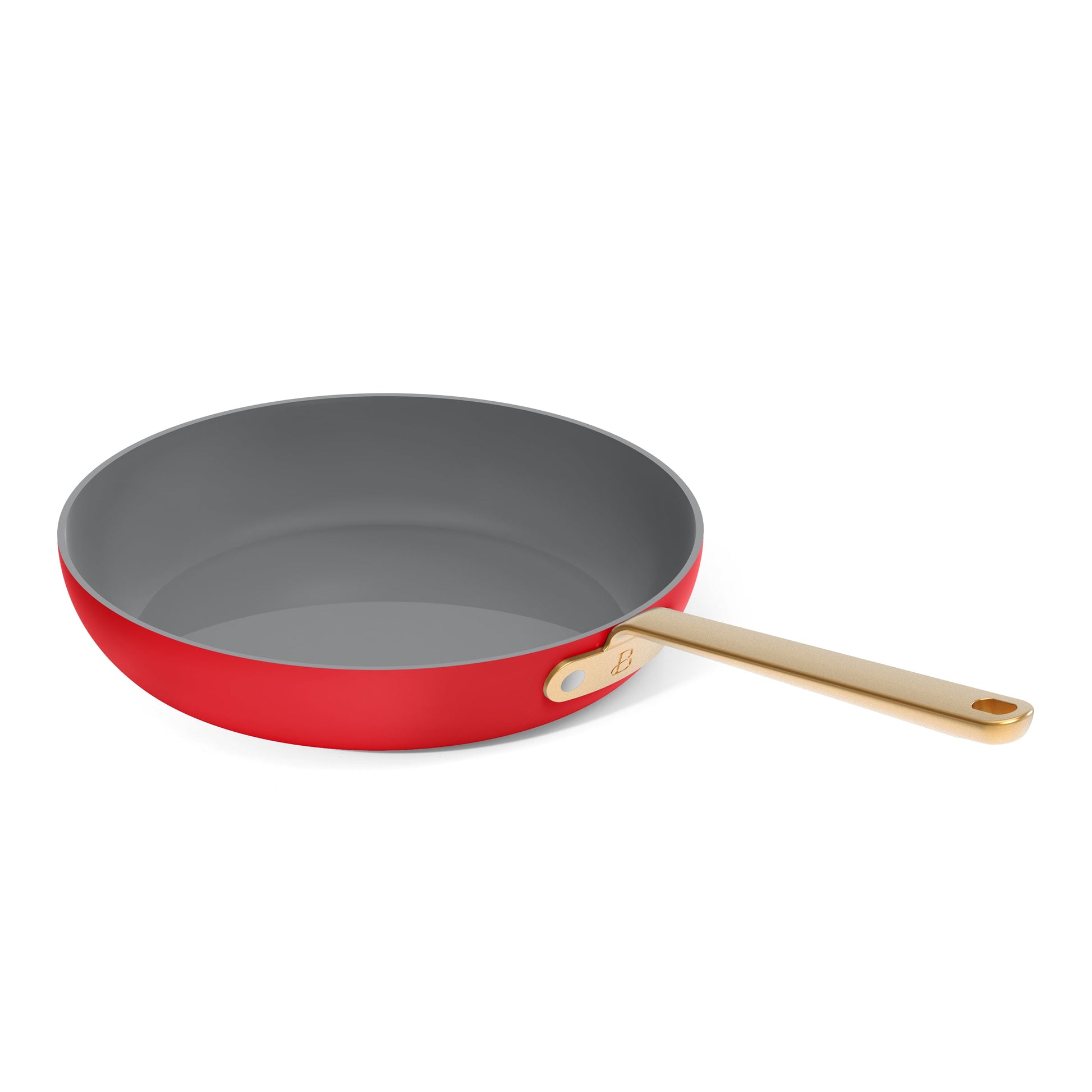 12-Piece Ceramic Nonstick Cookware Set with Strainer Lids in Tomato Red by Drew Barrymore