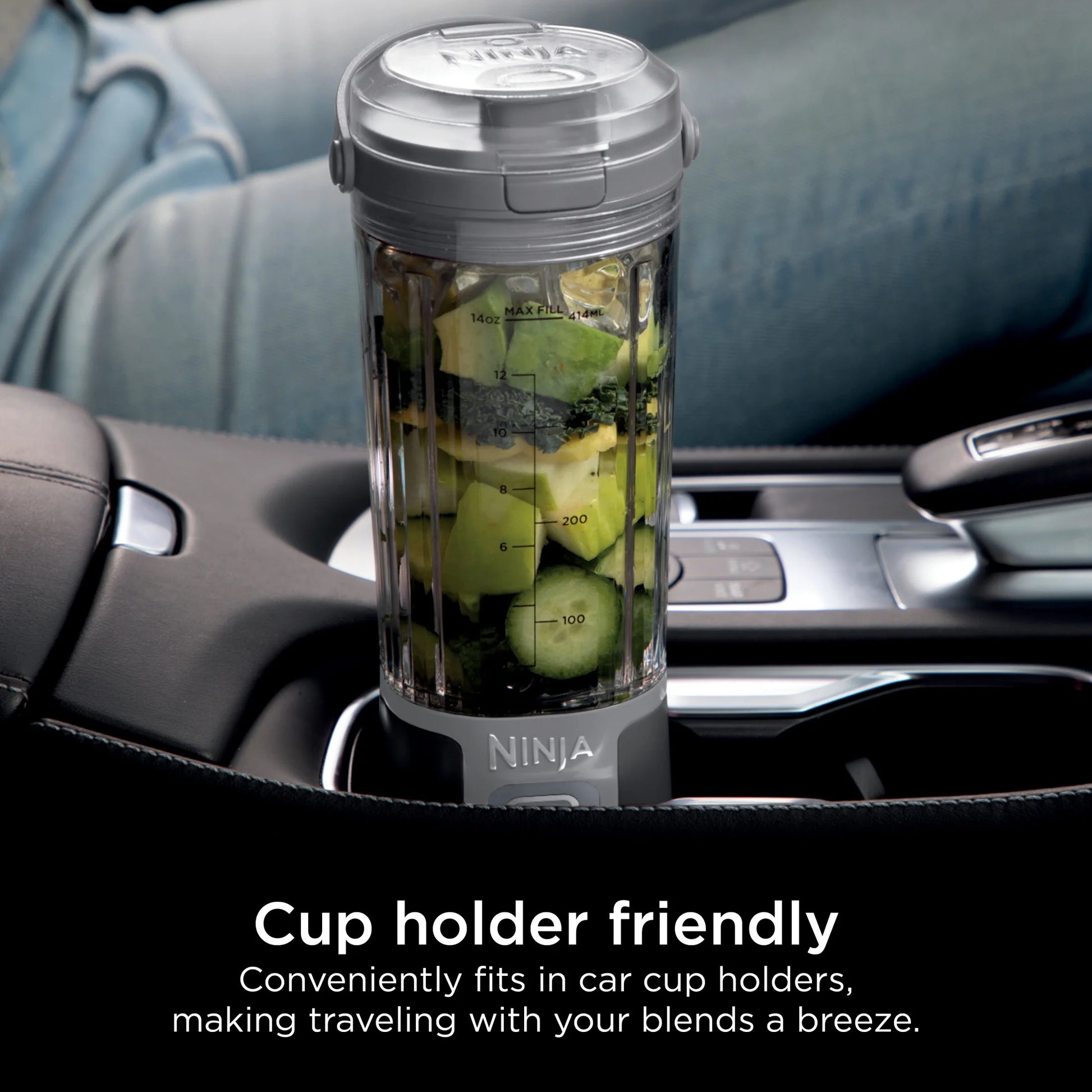 Blast 16 Oz Portable Personal Blender with Leak-Proof Lid and Easy Sip Spout, Black BC100BK