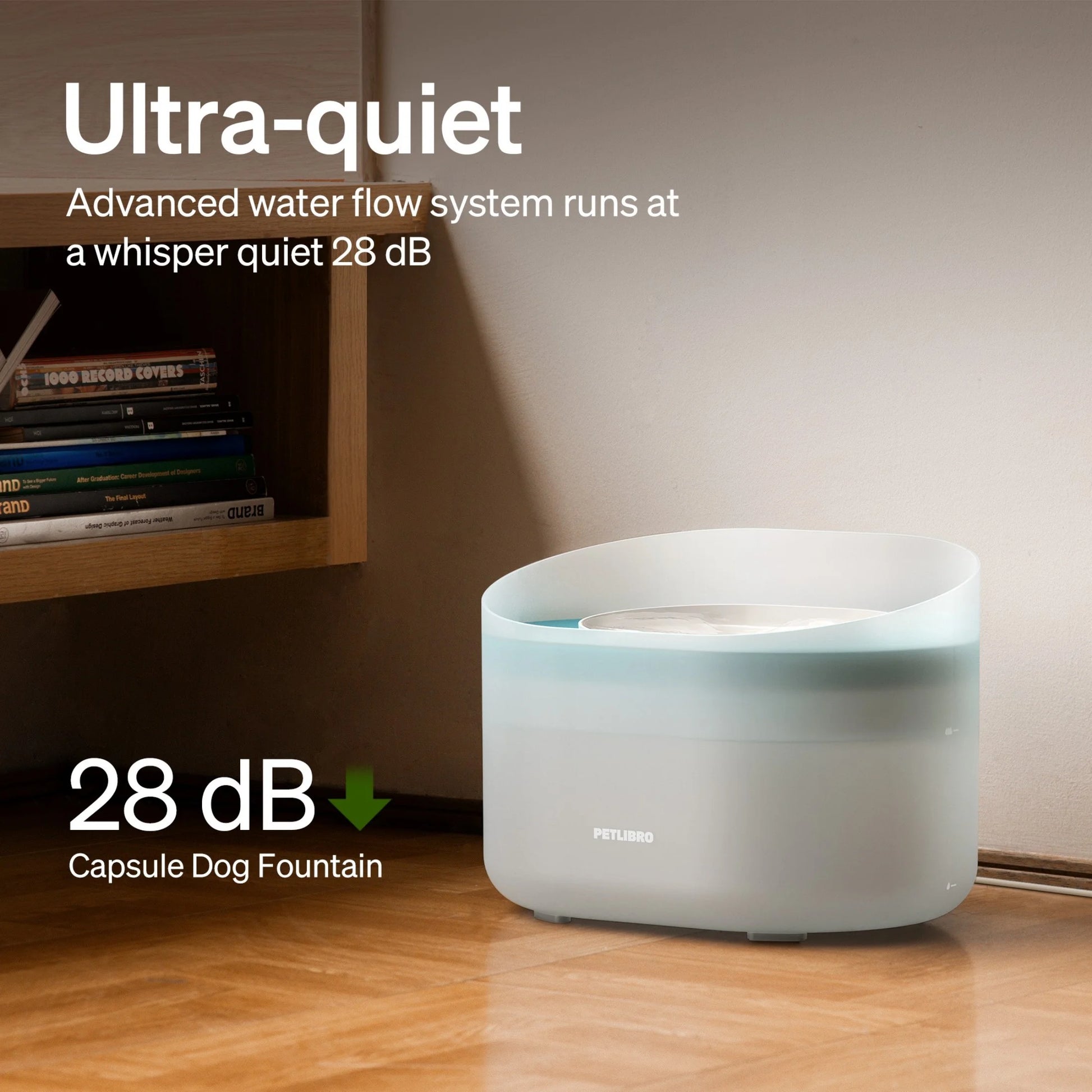 270 Oz (2.1 Gal / 8 L) Capsule Dog Water Fountain – Splash-Resistant and Ultra-Quiet Dispenser for Medium to Large Dogs, Perfect for Multi-Pet Households