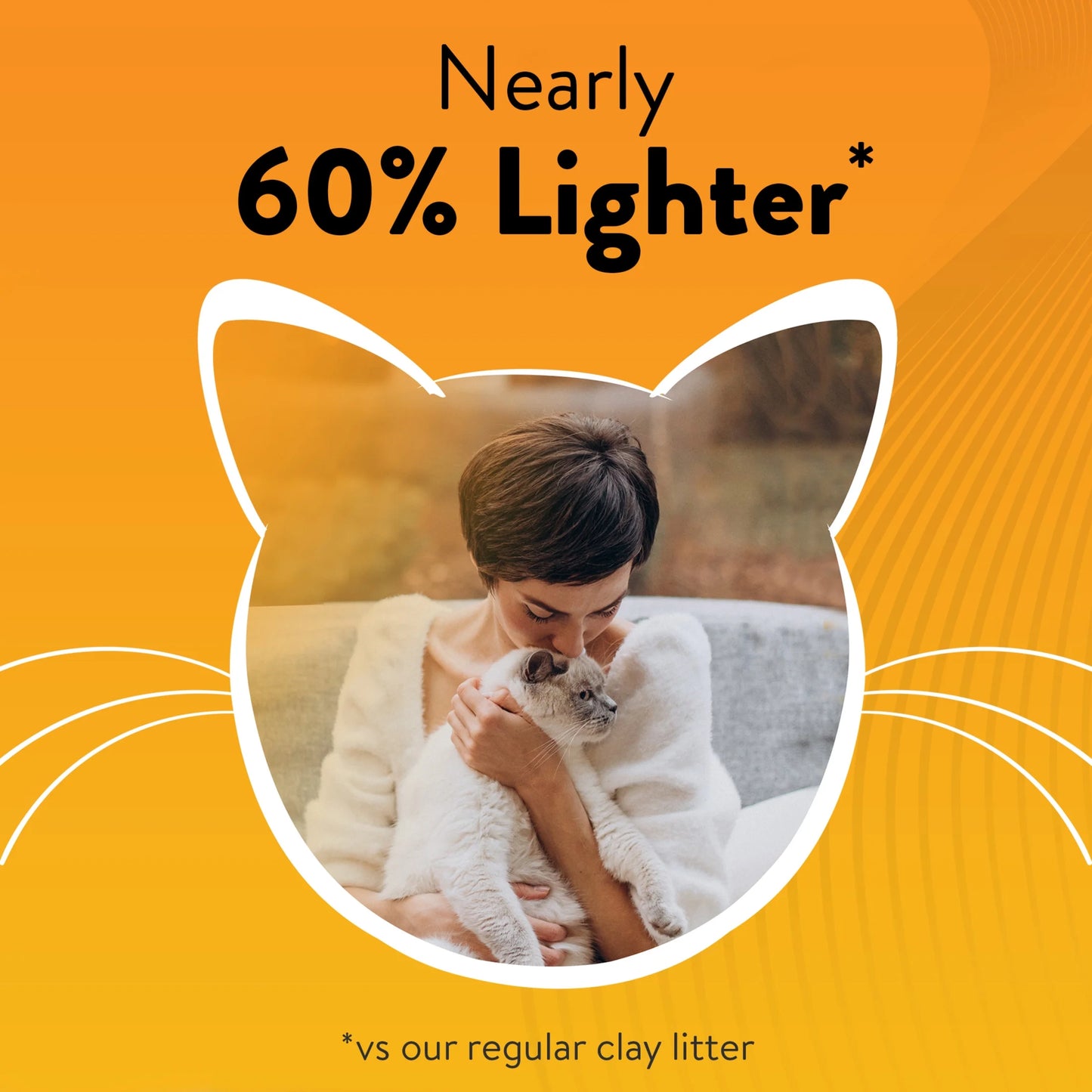 Clumping Lightweight Cat Litter for Multi-Cat Use, 15 lb, Easy No-Mess Scooping