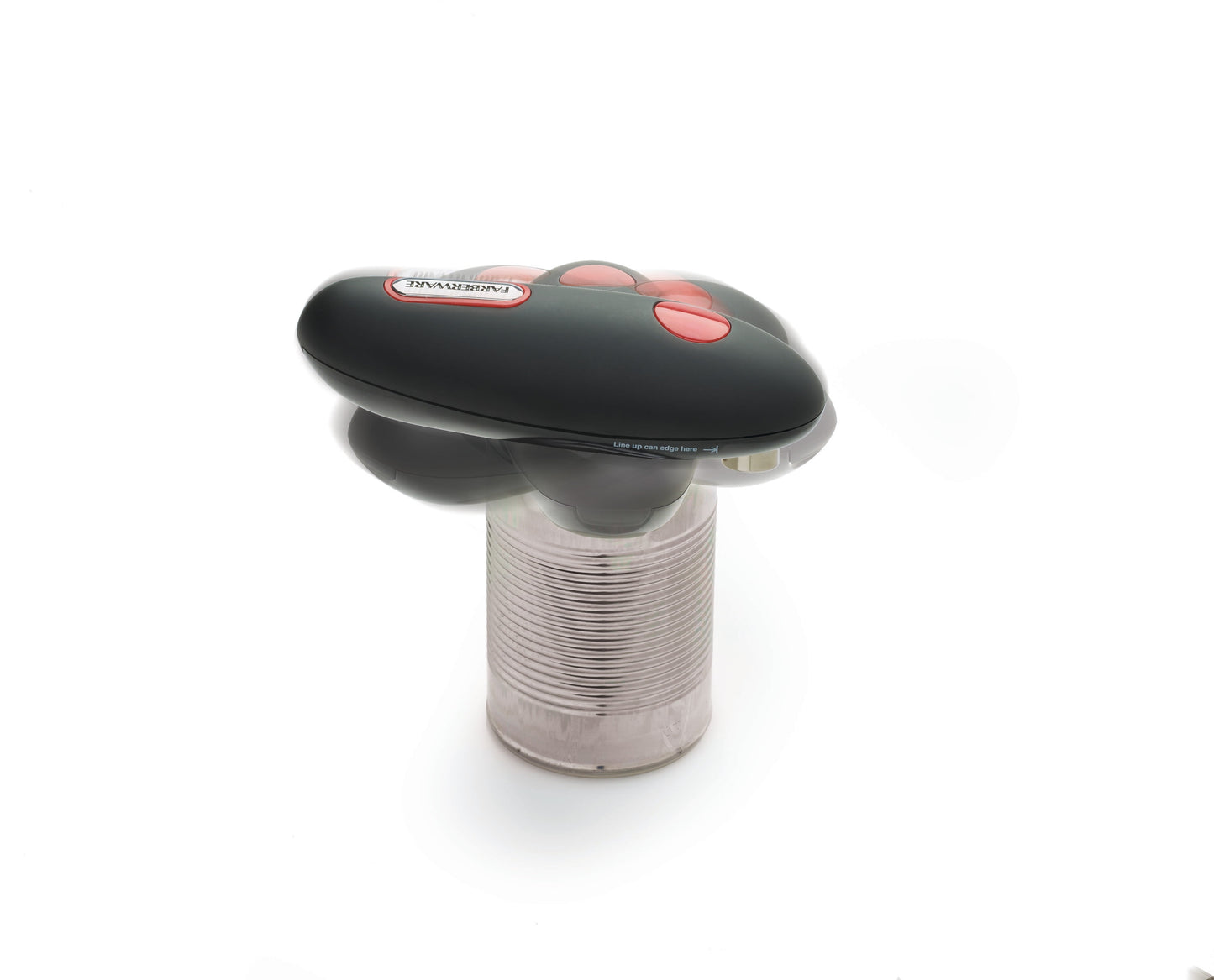 Hands-Free Battery-Operated Black Can Opener in Red