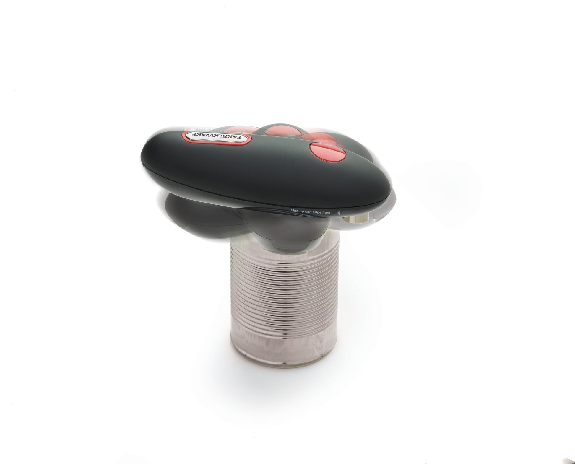 Hands-Free Battery-Operated Black Can Opener in Red