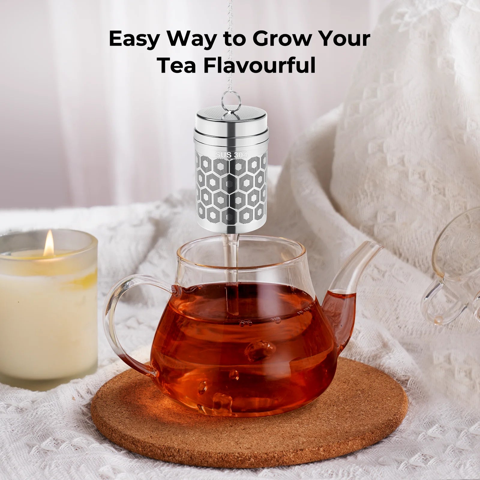 304 Stainless Steel Tea Strainers for Loose Tea Extra Fine Mesh Tea Infuser