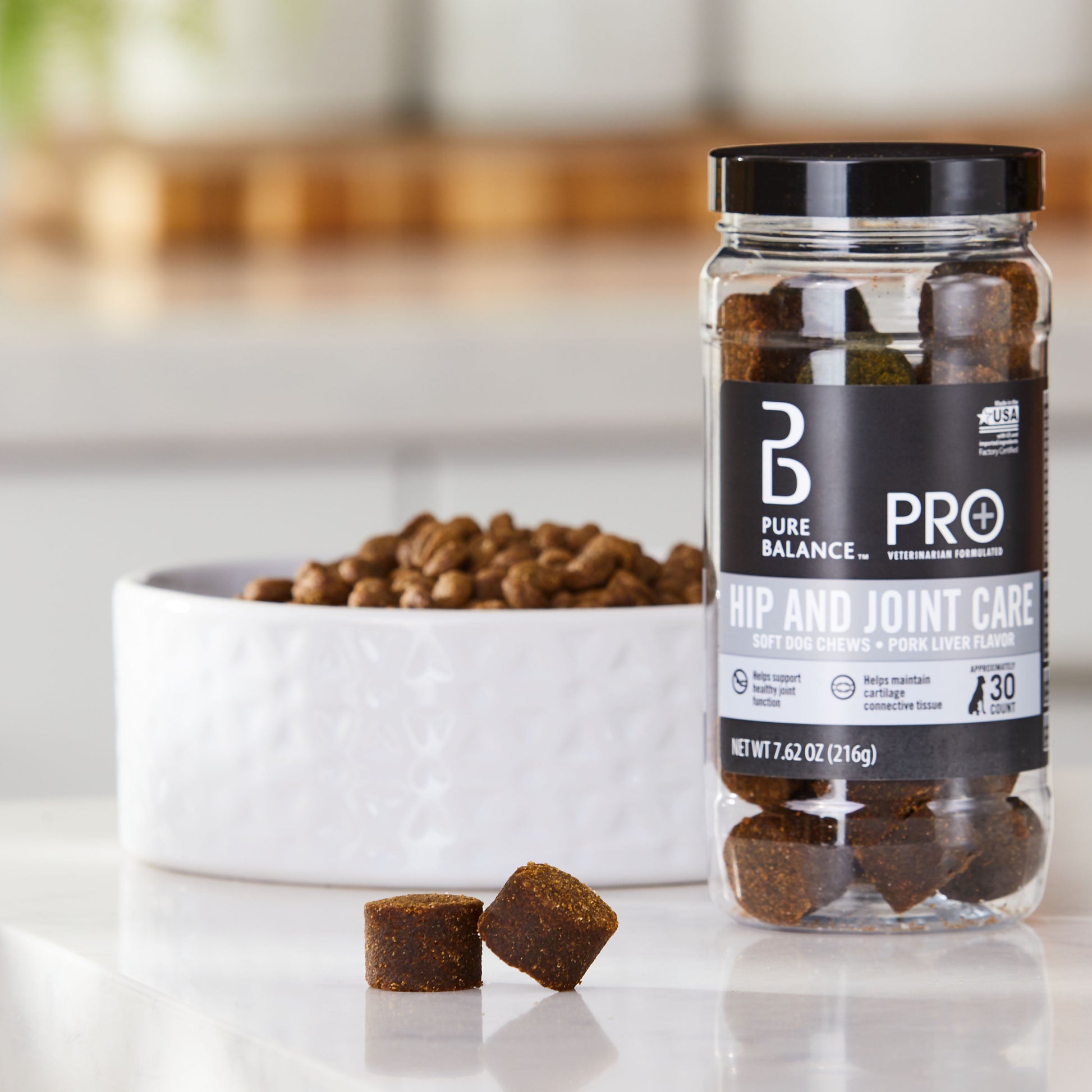 Pro+ Veterinarian-Formulated Flex Care Soft Chews for Dogs, Pork Liver Flavor, 30 Count