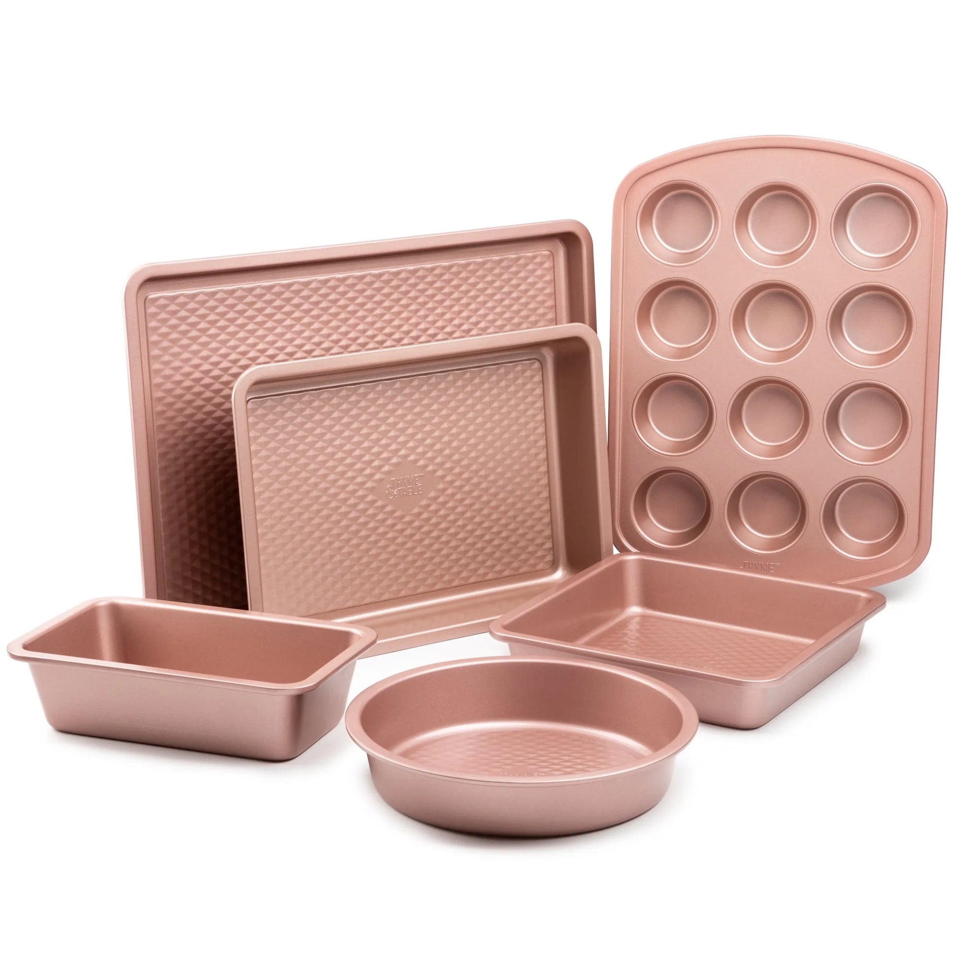 Non-Stick Aluminized Steel Baking 6 Piece Set, Rose Gold
