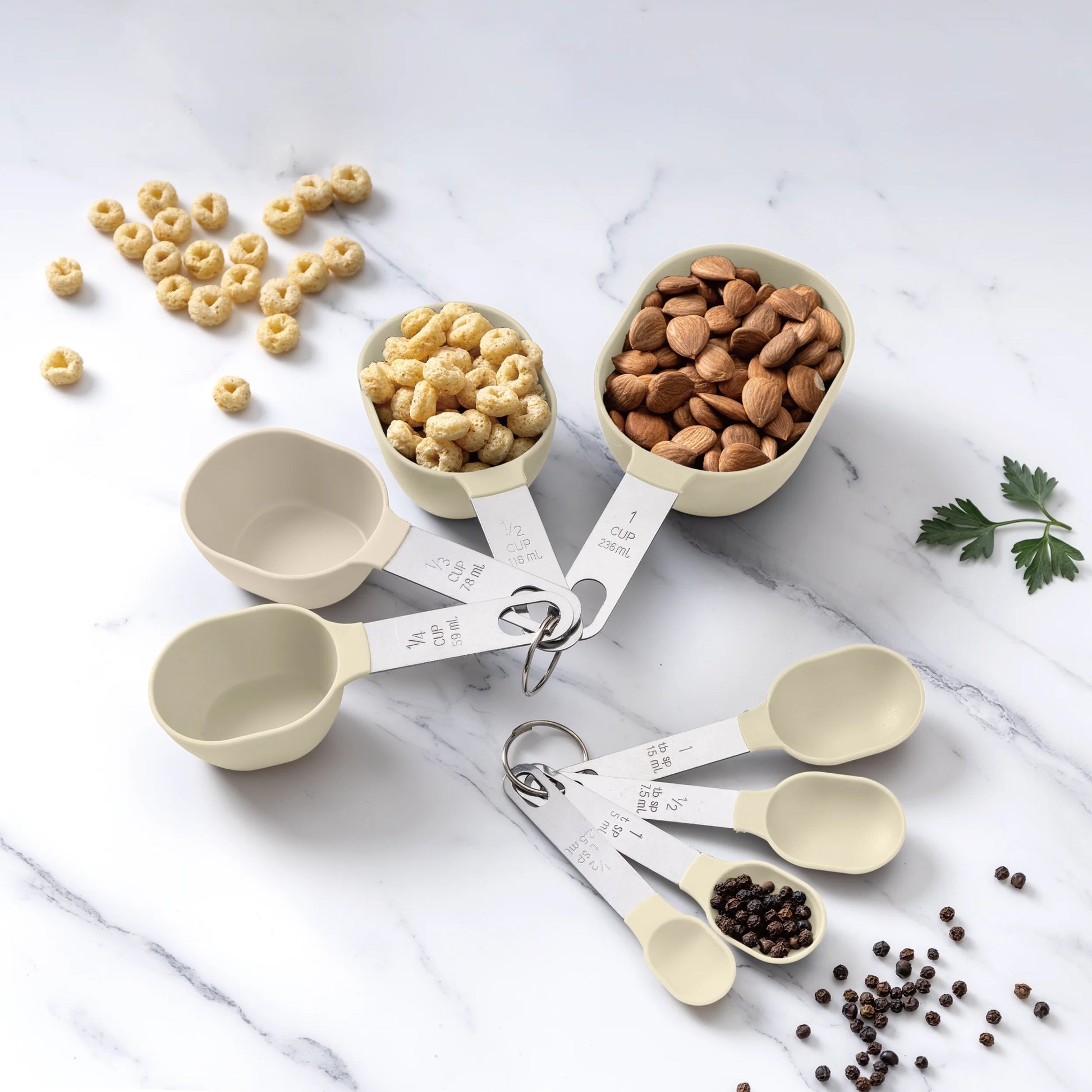 8-Piece Measuring Cup and Spoon Set – Essential Kitchen Tools for Precision