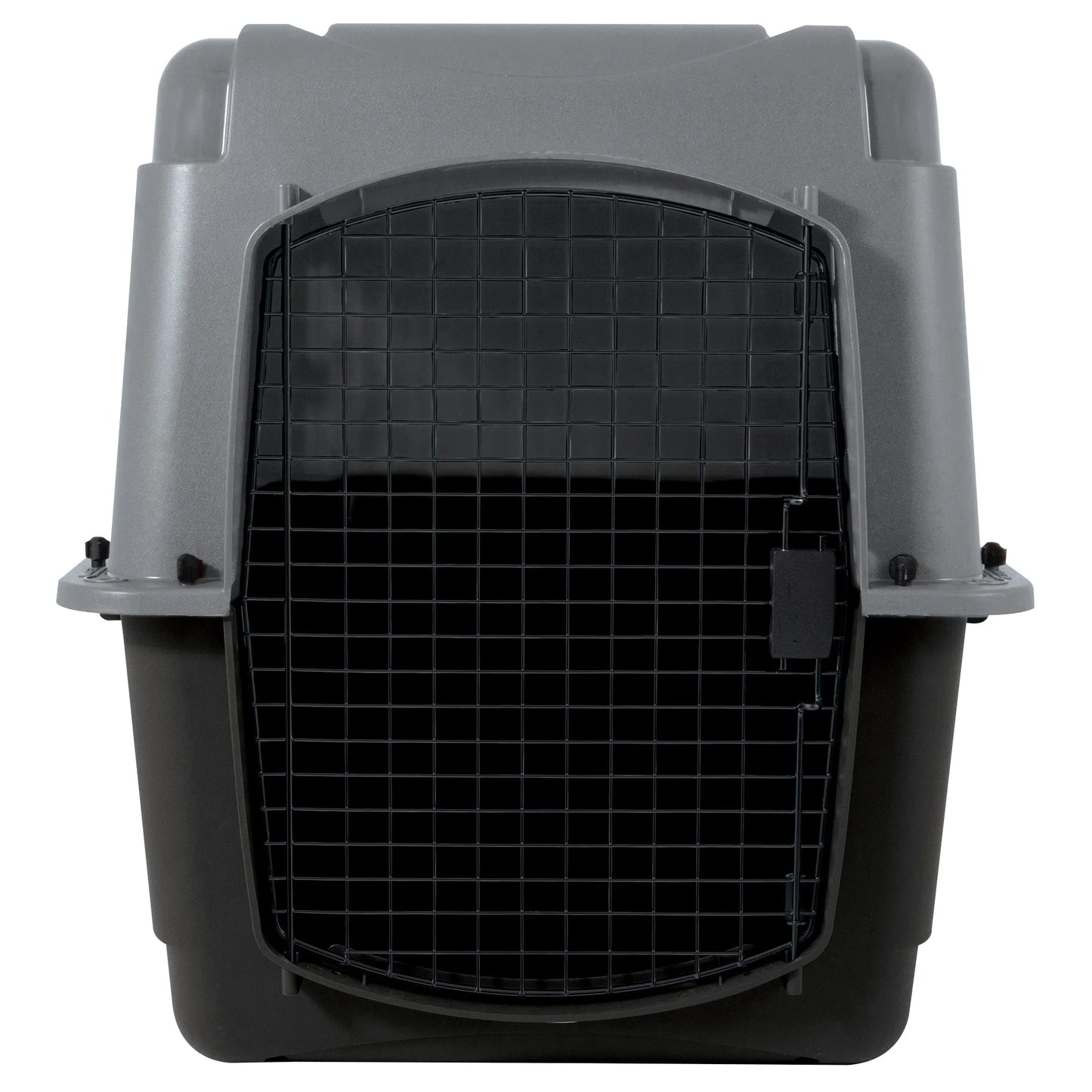 Traditional Travel Dog Kennel - Portable Plastic Carrier for Medium to Large Dogs (36", 50-70 lbs), Gray