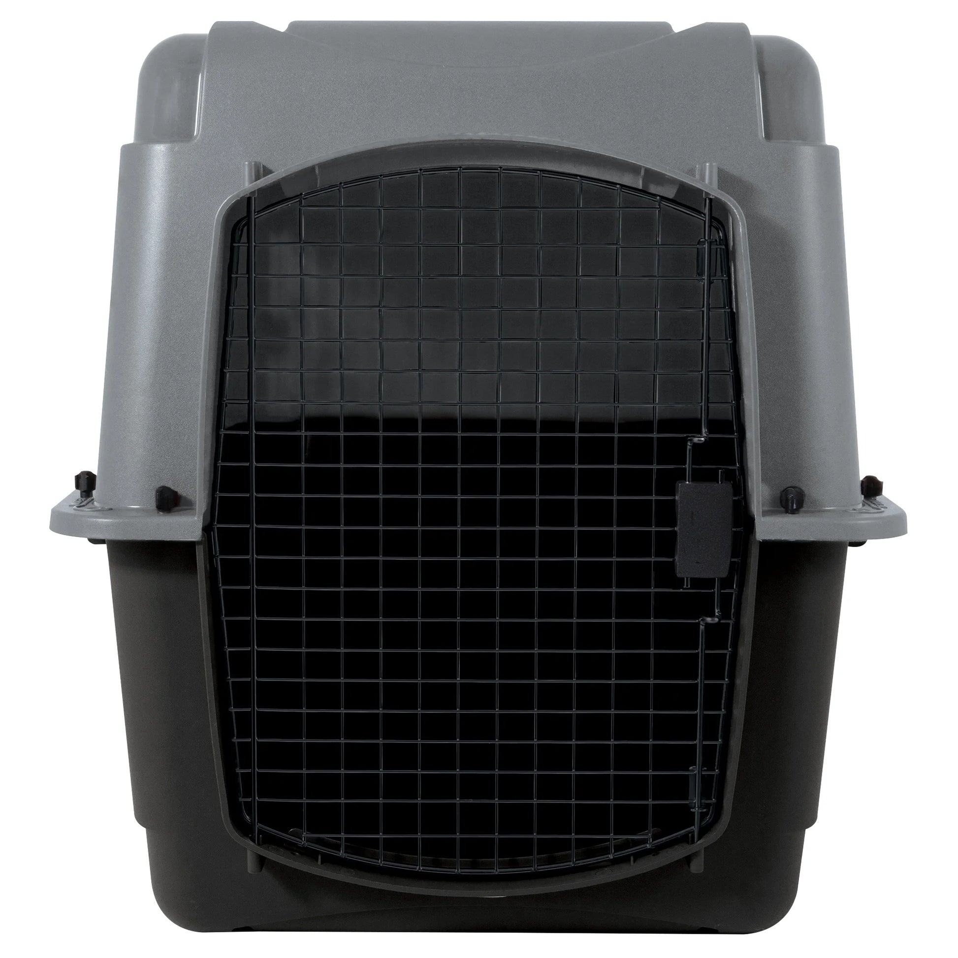 Traditional Travel Dog Kennel - Portable Plastic Carrier for Medium to Large Dogs (36", 50-70 lbs), Gray