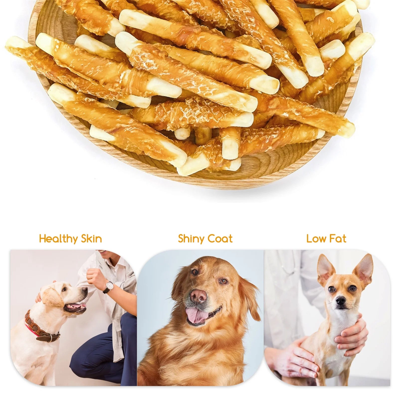 Chicken-Wrapped Biscuits Dog Treats - Rawhide-Free, Soft and Chewy, 10.6 oz for All Dogs