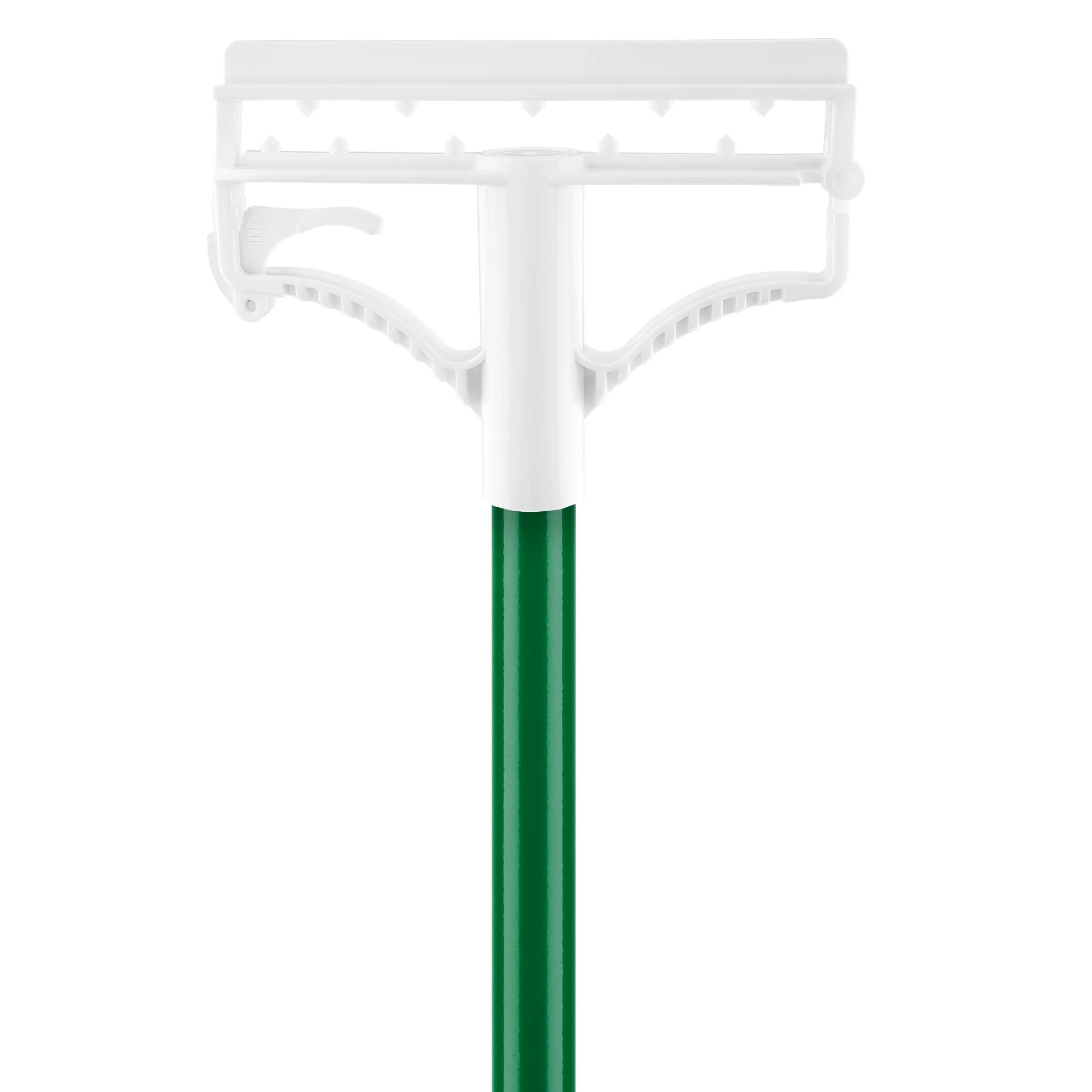 Household Wet Mop Cotton Blend Cut End Steel Handle Green White
