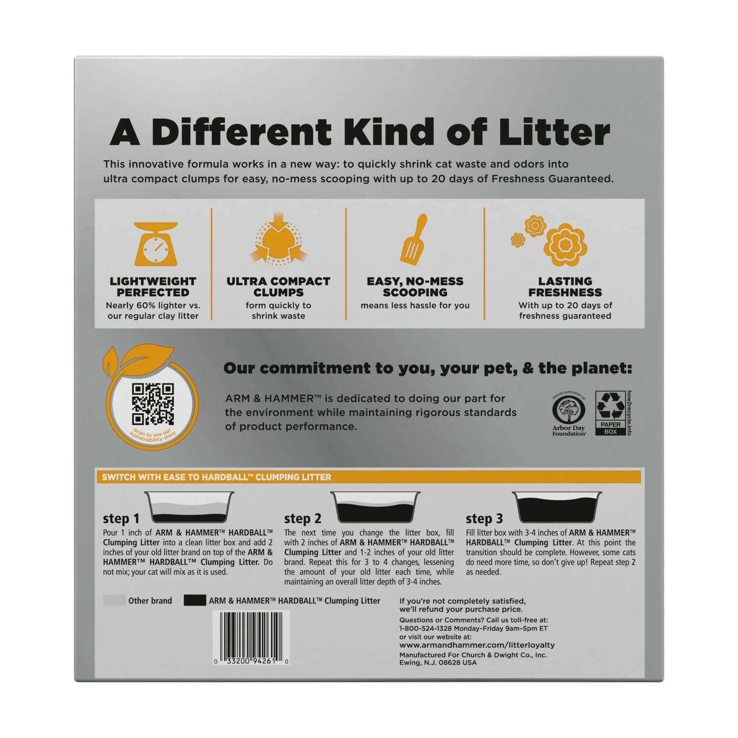 Clumping Lightweight Cat Litter for Multi-Cat Use, 15 lb, Easy No-Mess Scooping