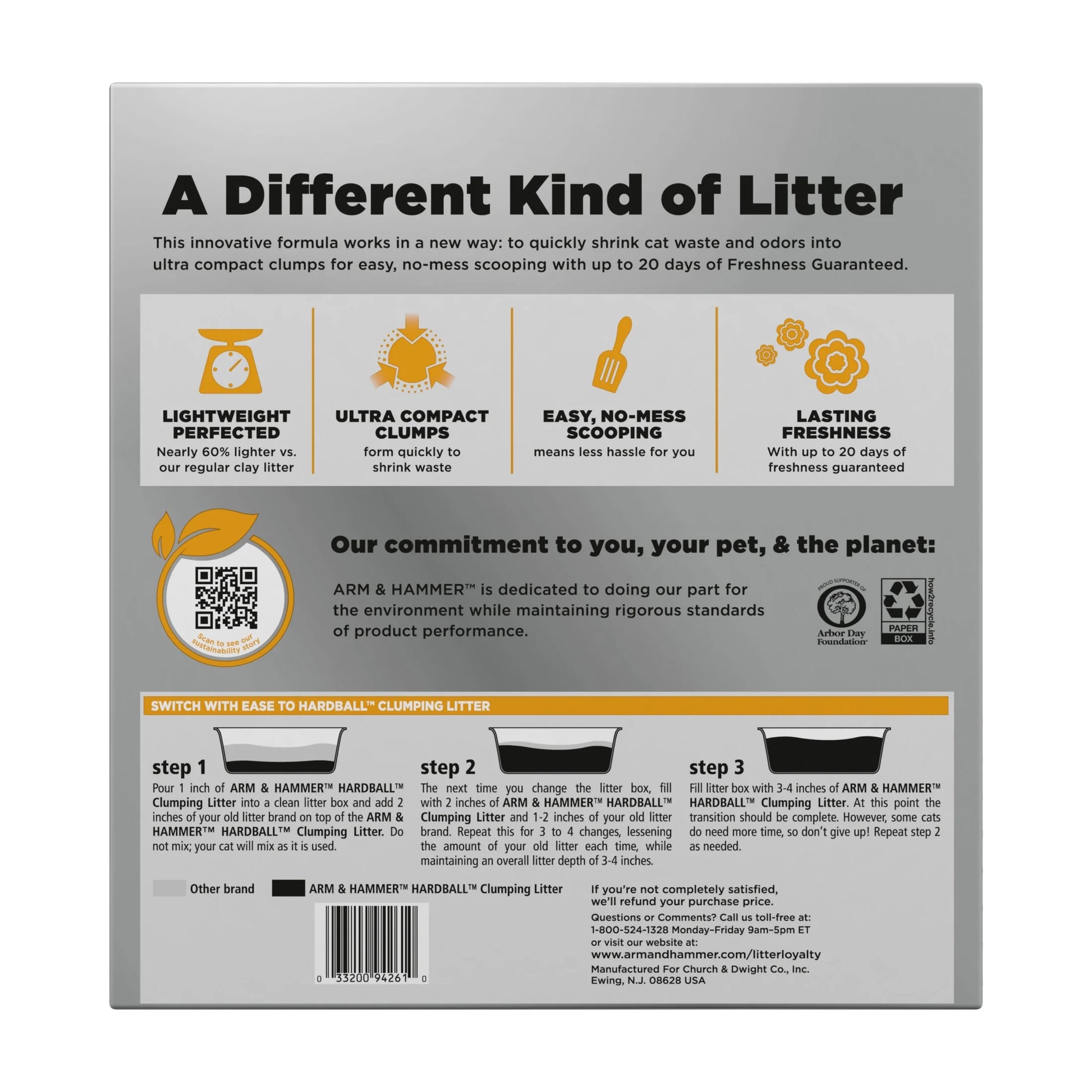 Clumping Lightweight Cat Litter for Multi-Cat Use, 15 lb, Easy No-Mess Scooping