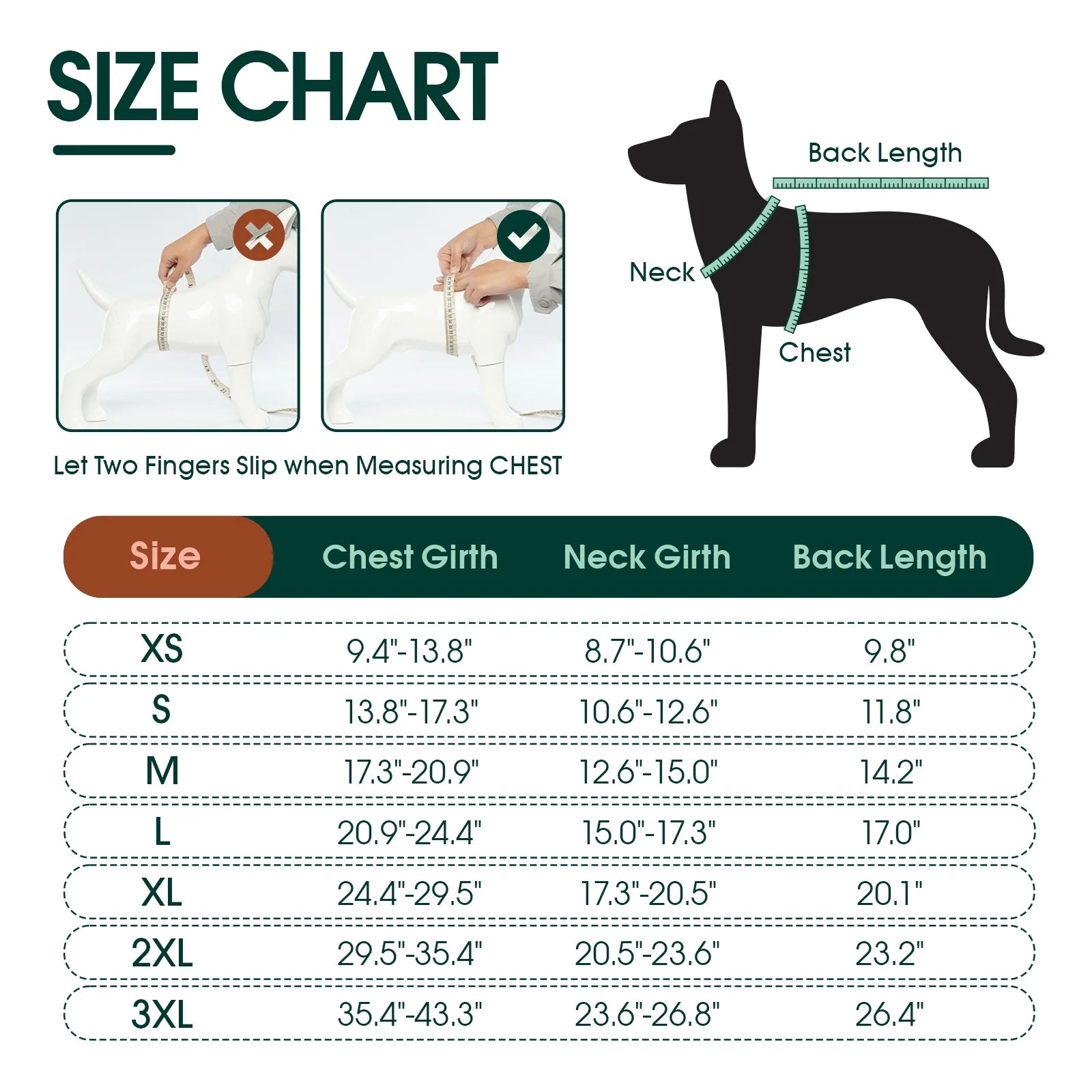 Winter Dog Coat - Warm Jacket for Small, Medium, and Large Dogs in Green, Size M