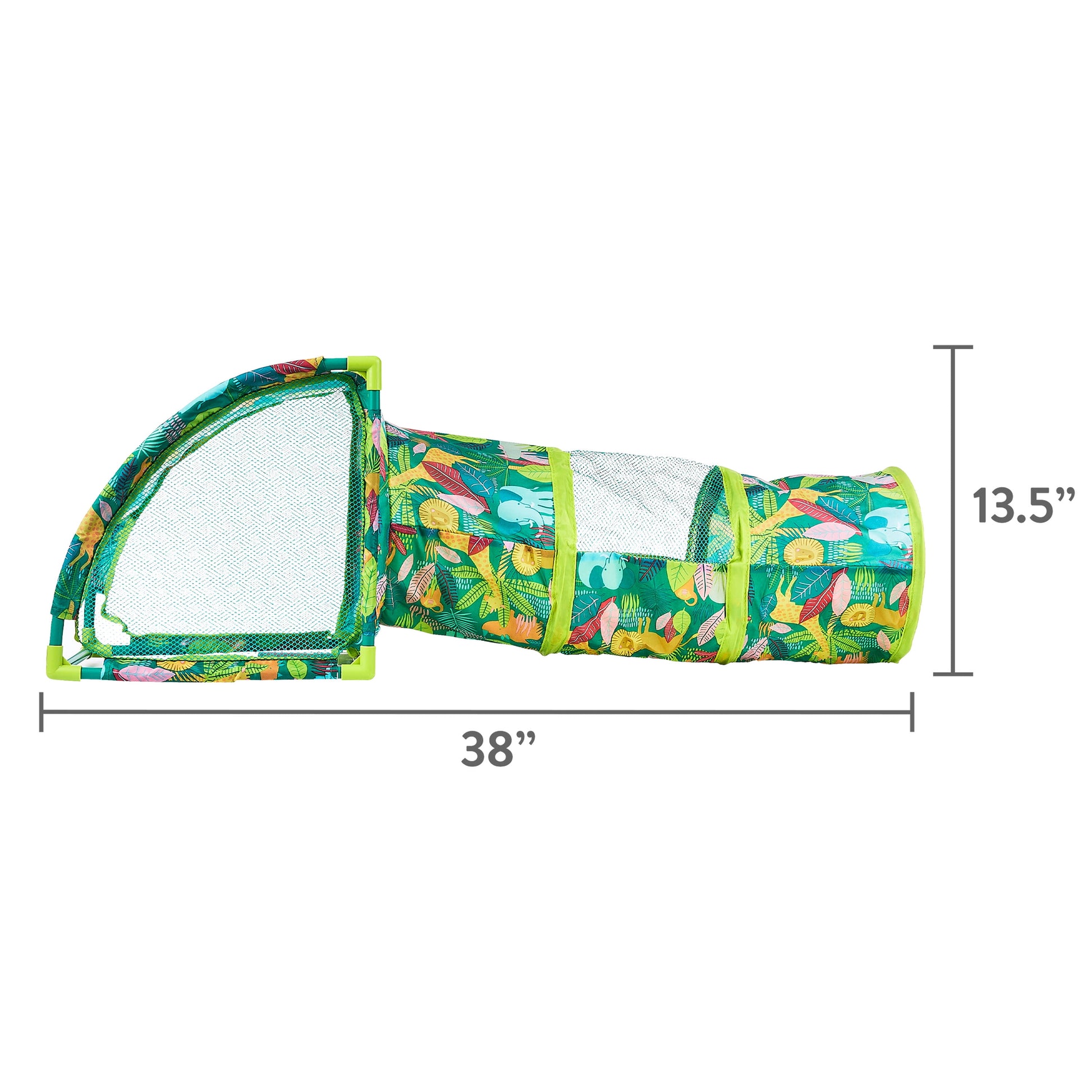 Portable Jungle Party Cove & Cat Tunnel, Multicolored