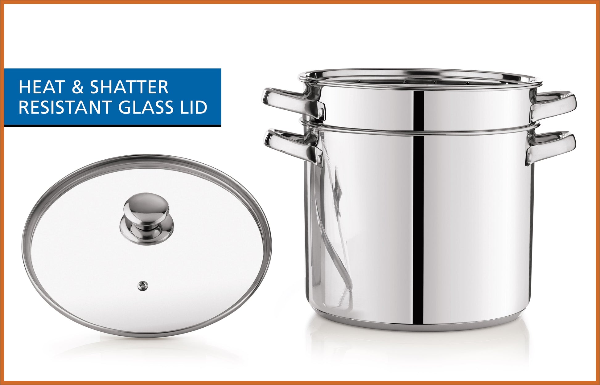 4-Piece Stainless Steel 8 Qt Cooker Multipot Set