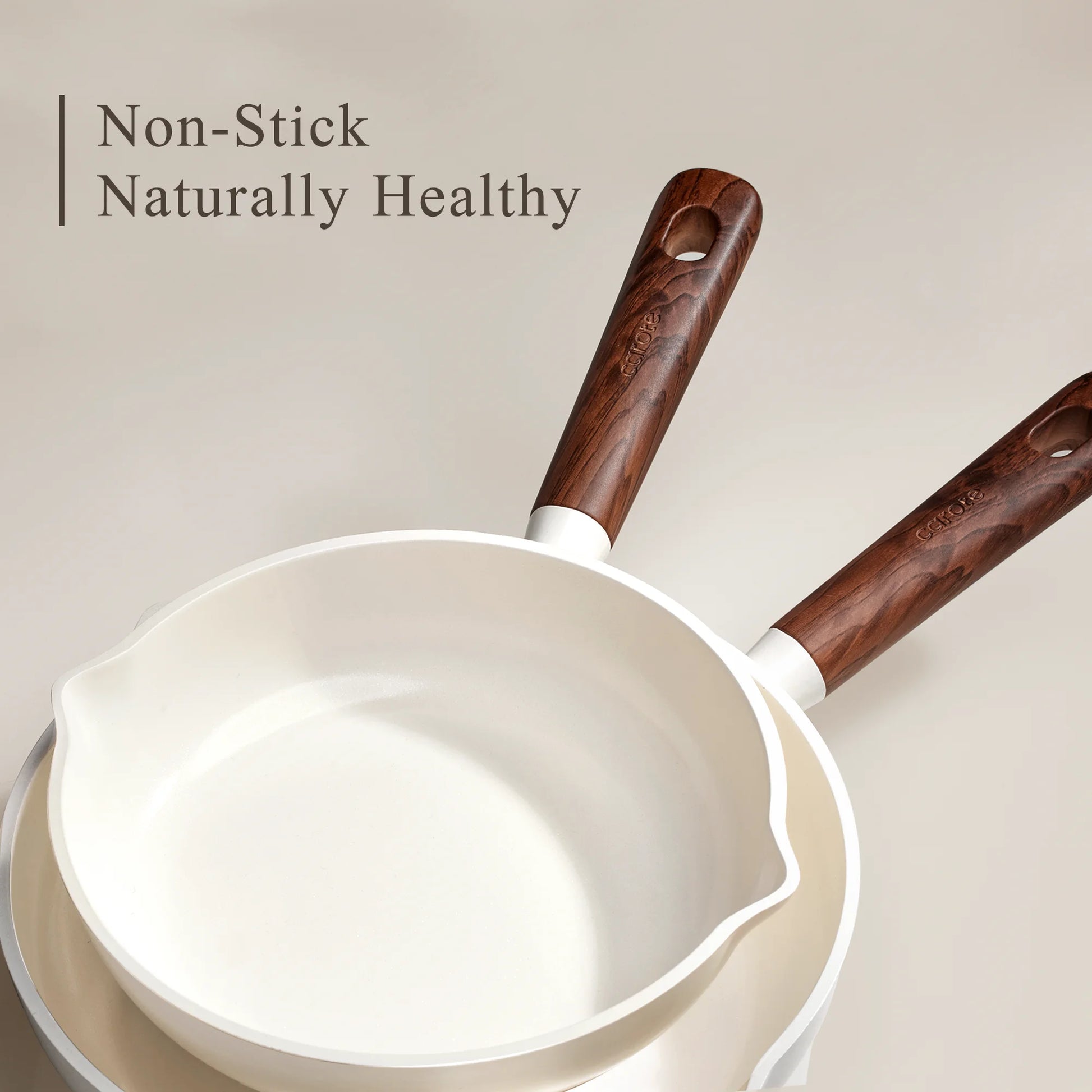 22-Piece Ceramic Nonstick Cookware Set with Steamer, Induction Compatible, White