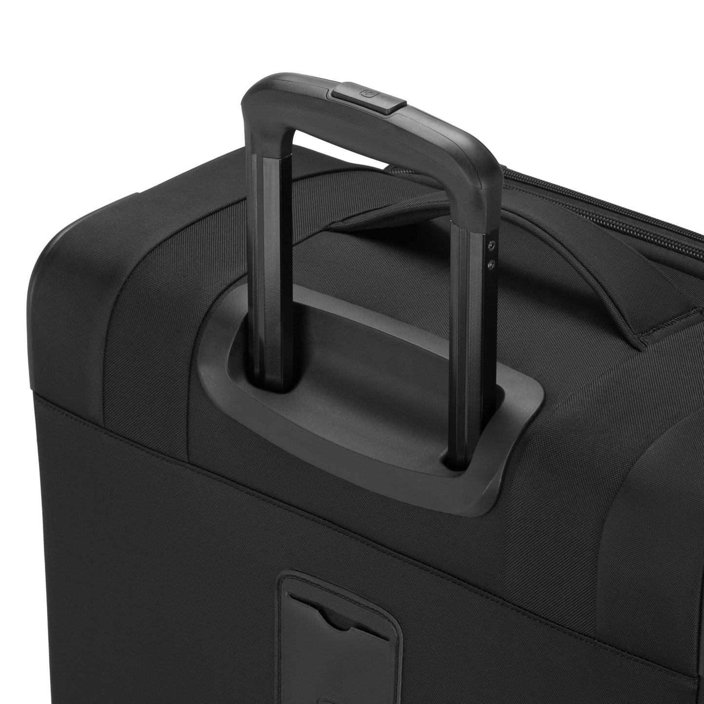 Stride Expandable Large Checked Spinner Suitcase, Black, 8-Wheel Design with Integrated TSA Lock