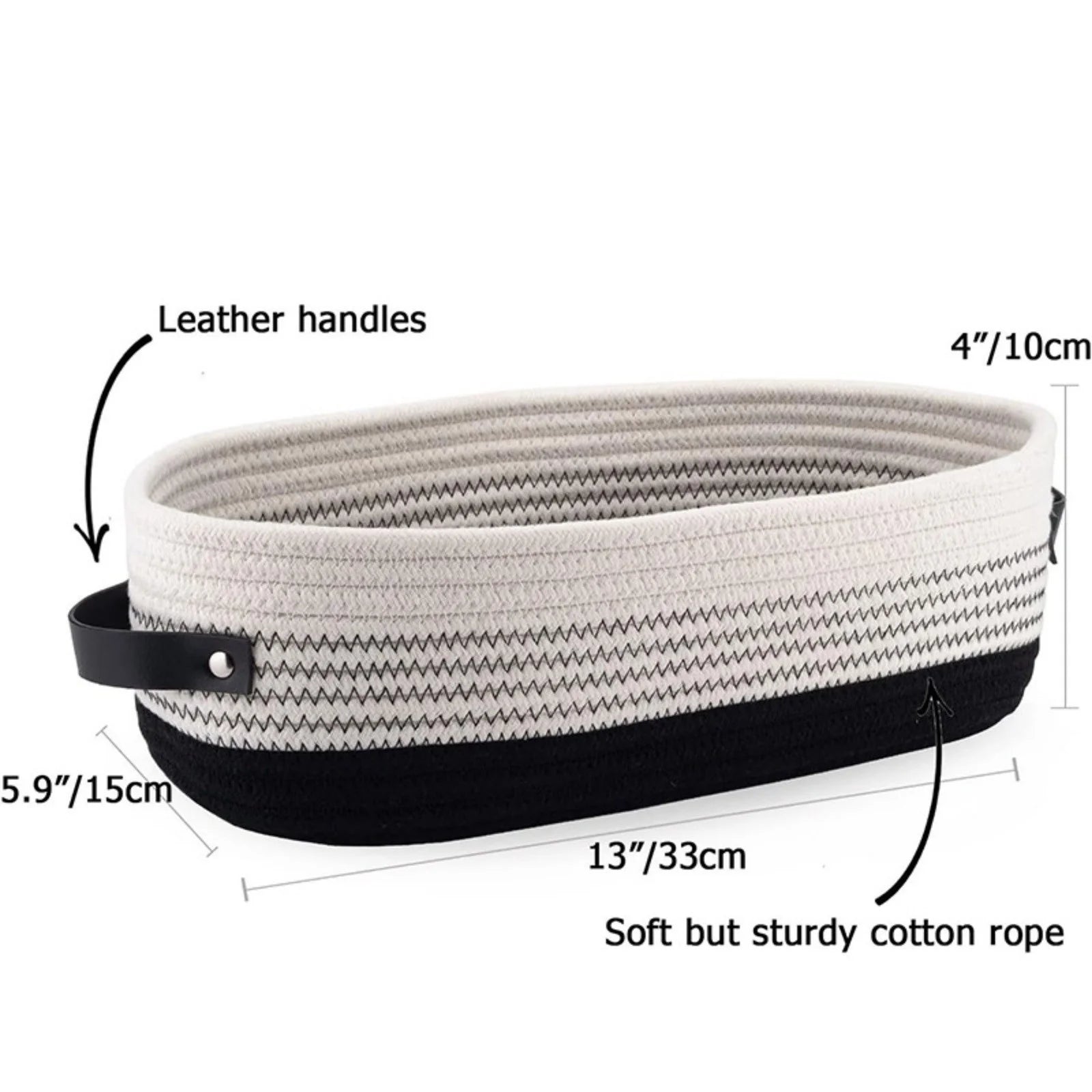 Clearance Small Woven Basket Mini Cotton Rope Storage Basket Tiny White Easter Basket Shelf Basket Oval Decorative Basket Empty Gift Basket for Home & Kitchen Khaki