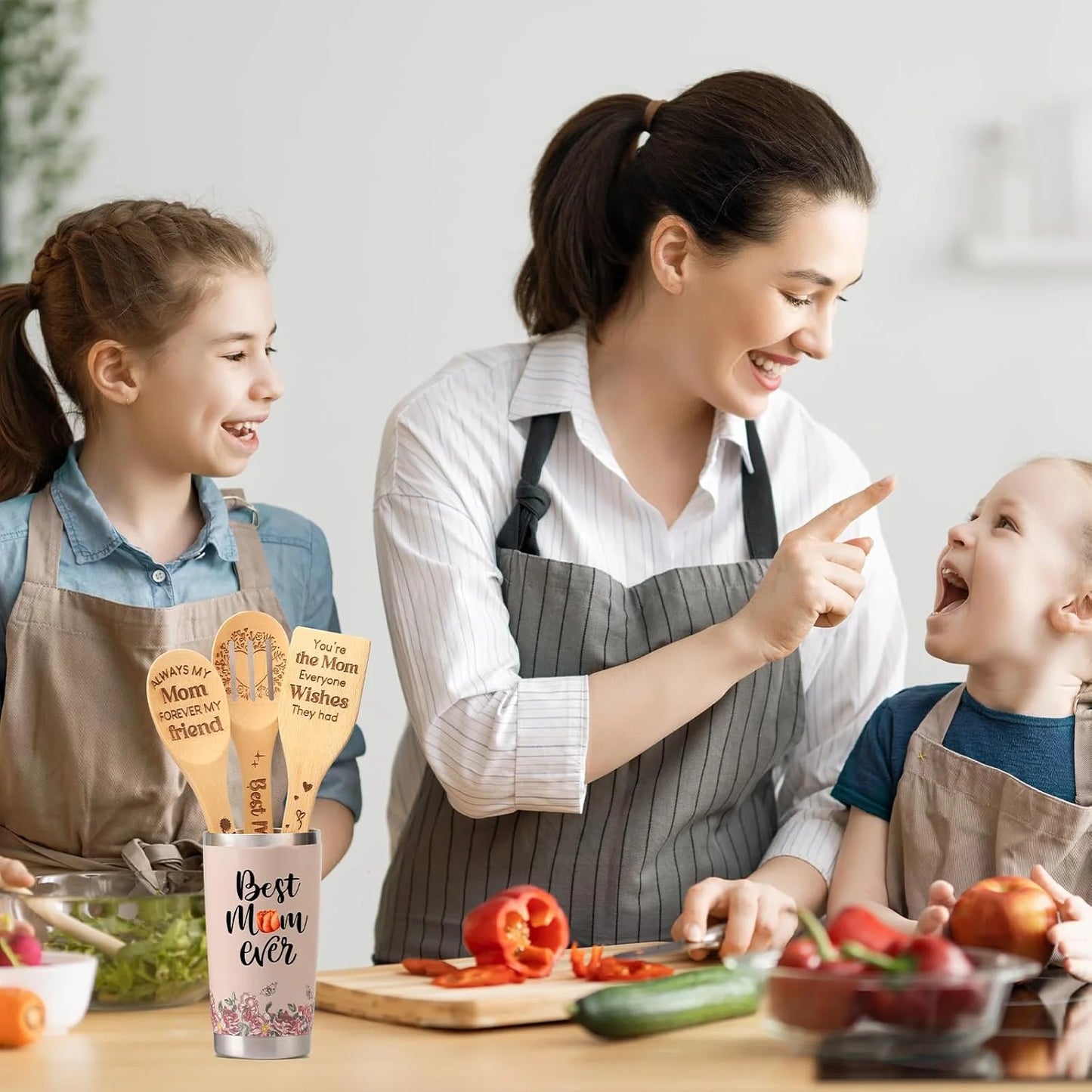 Gifts Basket for Women, Birthday Gifts Care Package for Mom from Son Daughter, Cooking Mother Gift Set, Kitchen Gifts for Mom-Ideal Women Gifts Basket