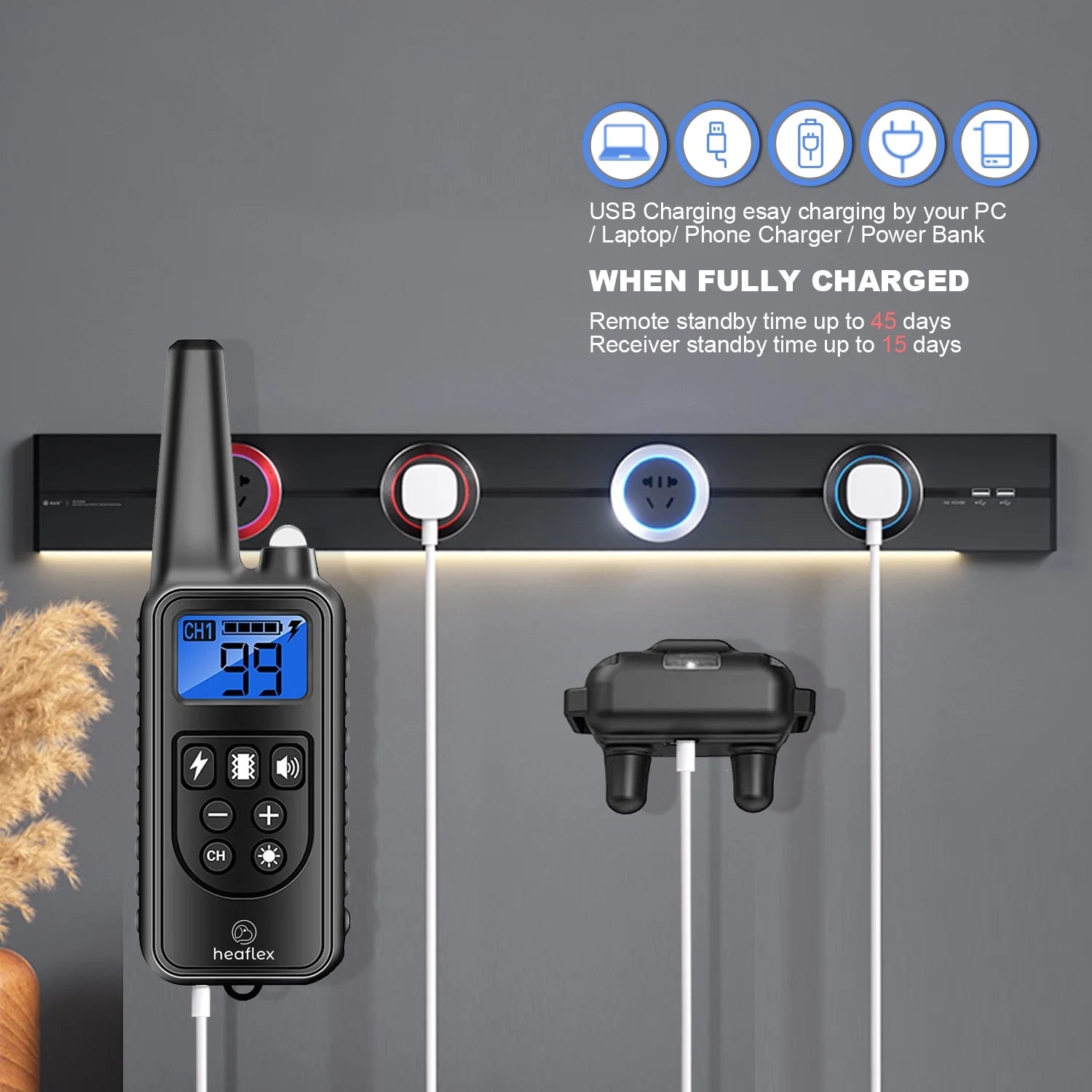 Remote Dog Training Collar with 2600ft Range, 4 Training Modes, Waterproof Design