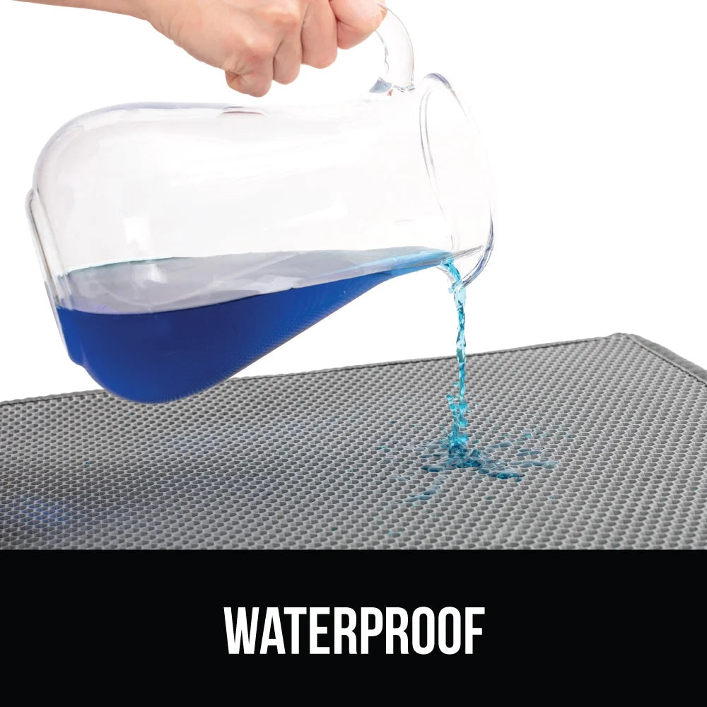 Waterproof Cat Litter Mat, Easy to Clean Honeycomb Waste Trapping Mats, 24X15 Gray