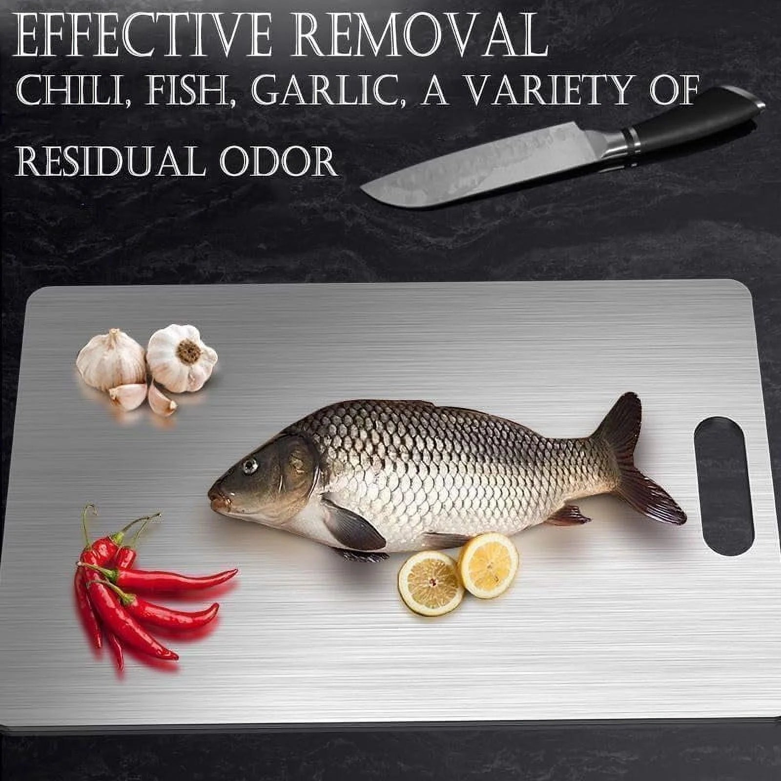 Titanium Cutting Board - 2025 New Upgrade 100% Pure Titanium Cutting Boards for Kitchen Double Sided Non Toxic Titanware Cutting Board,Hygiene Durable Dishwasher Safe Chopping Board (18"L X 12"W)