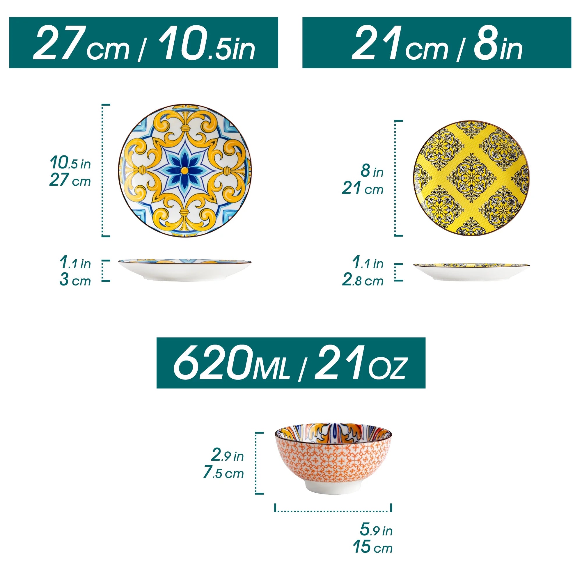 Malacasa 12 Pcs Dinnerware Set - Thumbnail 5
