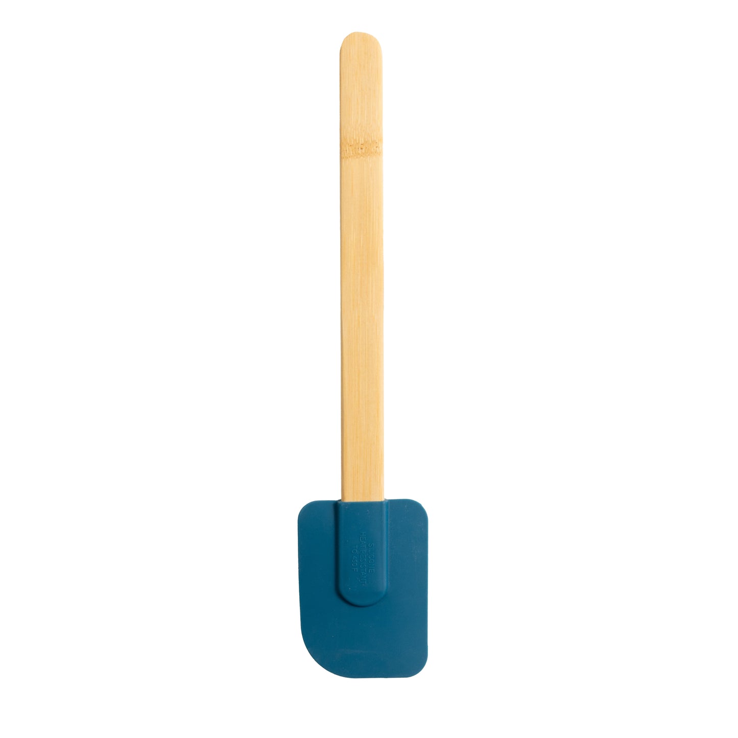 Colorful Silicone Spatulas Set 4 with Bamboo Handles, Blue