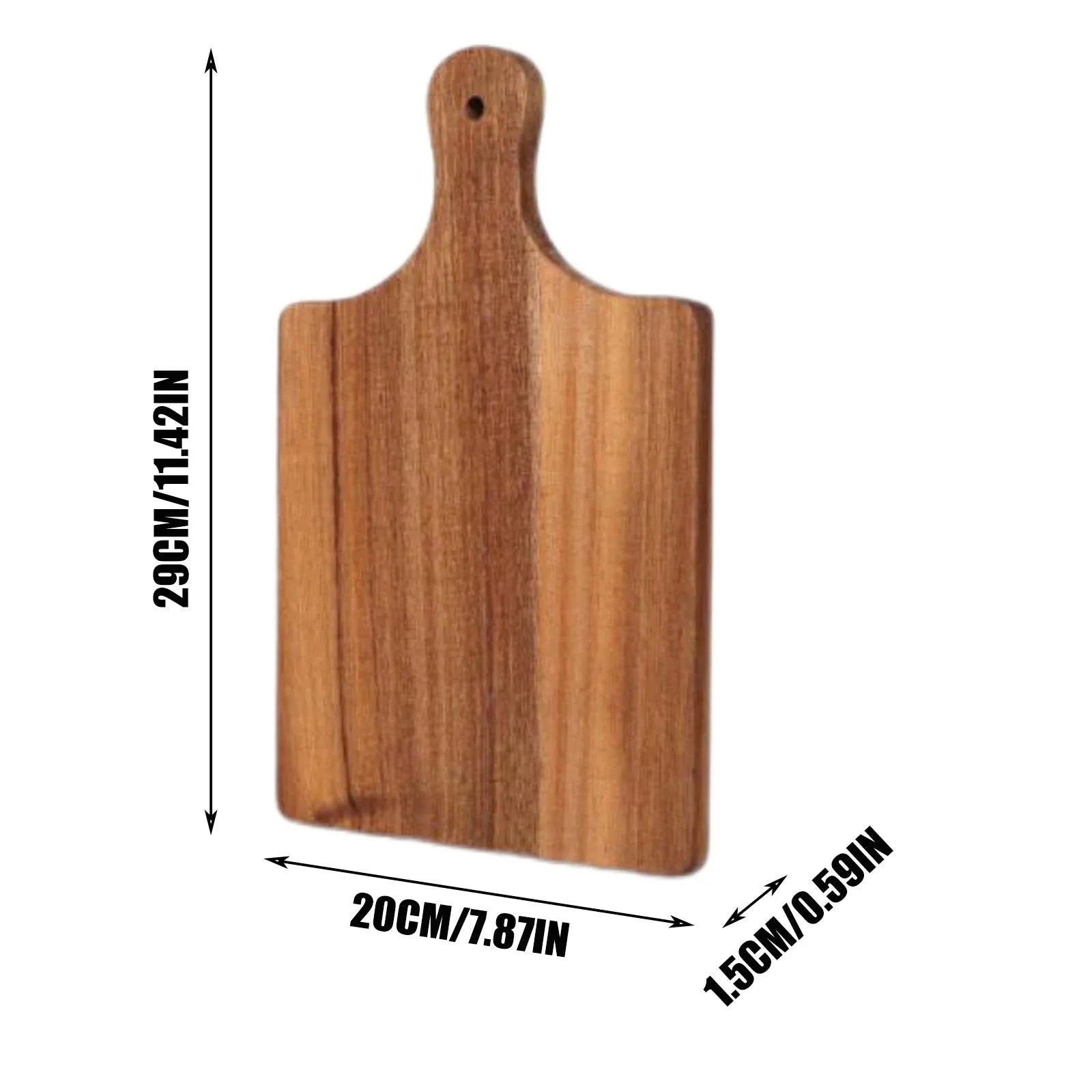 Kitchen Gadgets, Versatile Wooden Pizza Board Non-Slip Cutting Board for Kitchen Countertop Bread Serving Tray Steak Wood Board Wooden Tray Steak Serving Tray, 7.8X12X0.59Inch