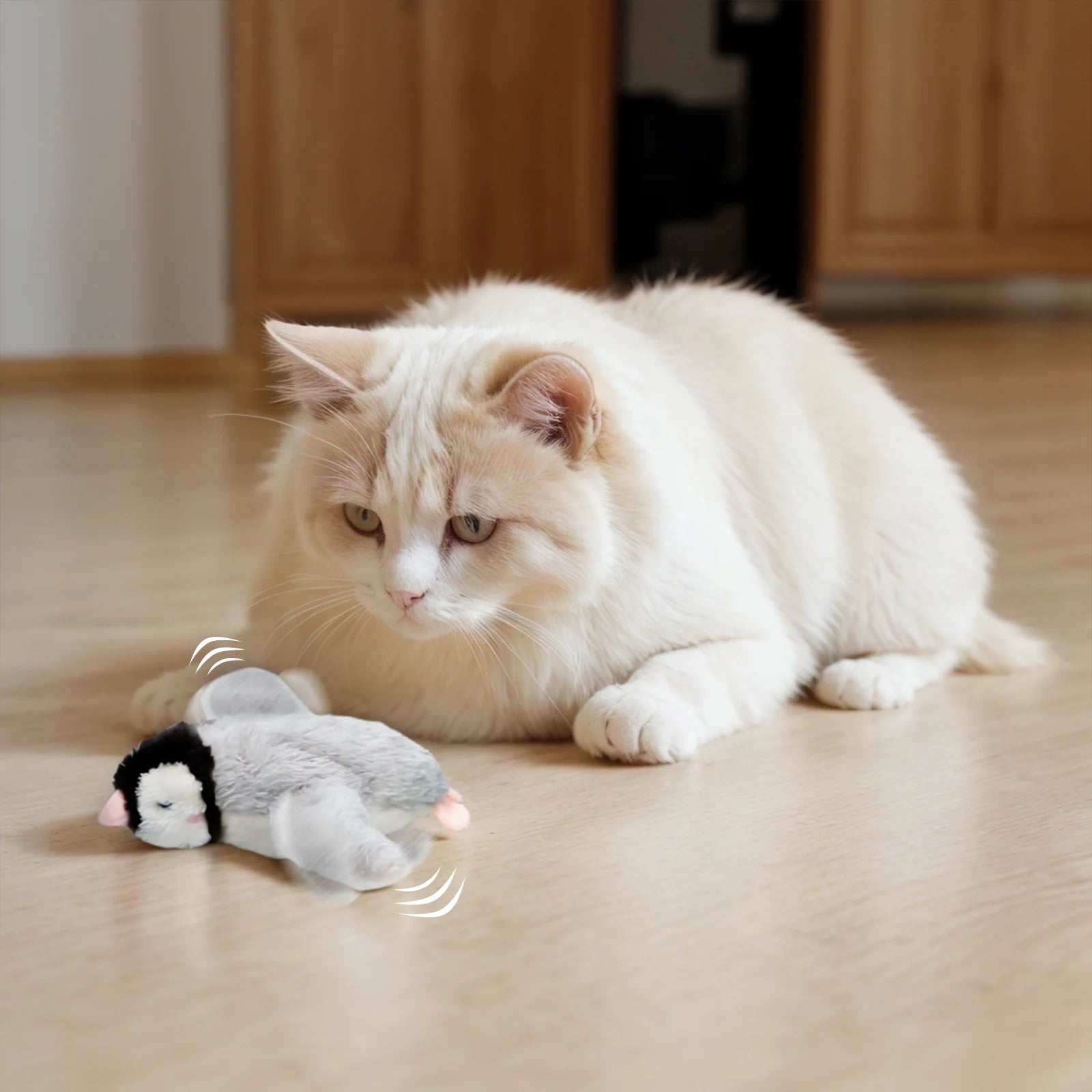 Interactive Rechargeable Cat Toy with Flapping Chirping Bird and Catnip for Indoor Cats
