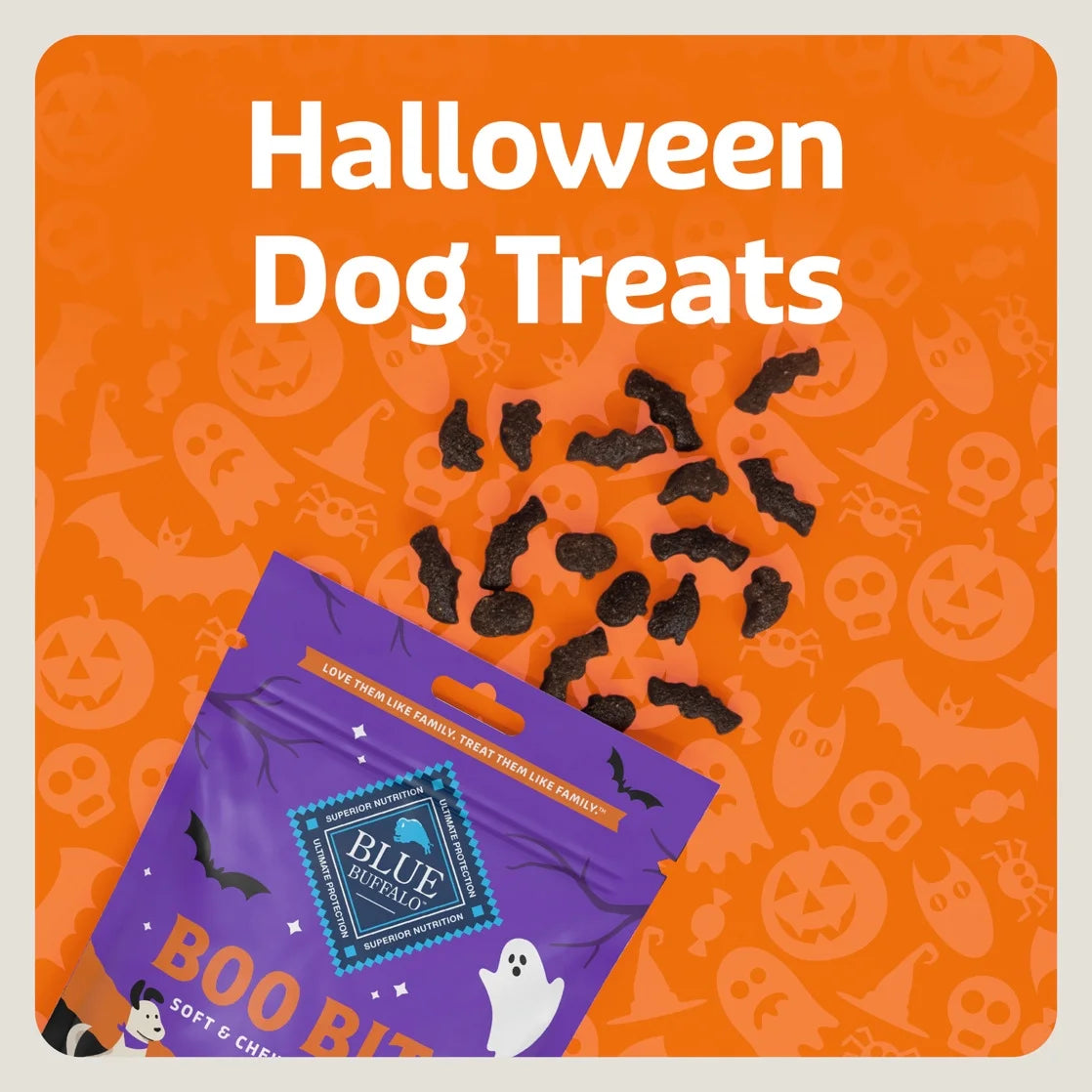 Boo Bits Soft & Chewy Halloween Dog Treats with Tasty Chicken Recipe, 4.5 oz