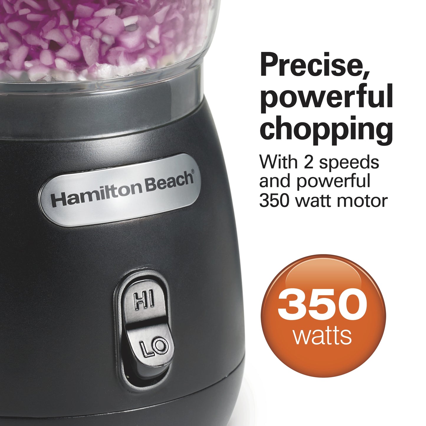 Stack & Press 2 Speed Food Chopper, 3 Cup Bowl Capacity, 72890F