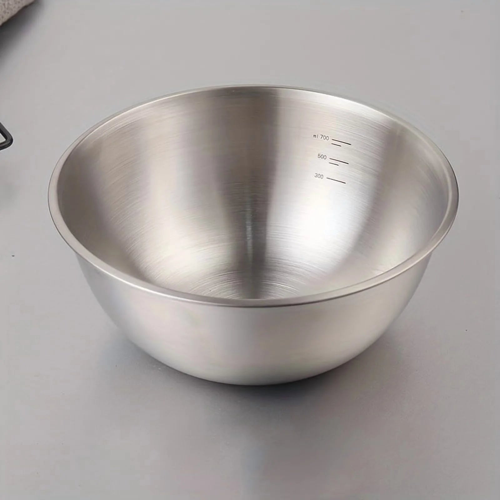 Essential Lightweight Scratch Resistant Food Safe Stainless Steel Mixing Bowls, Set of 3