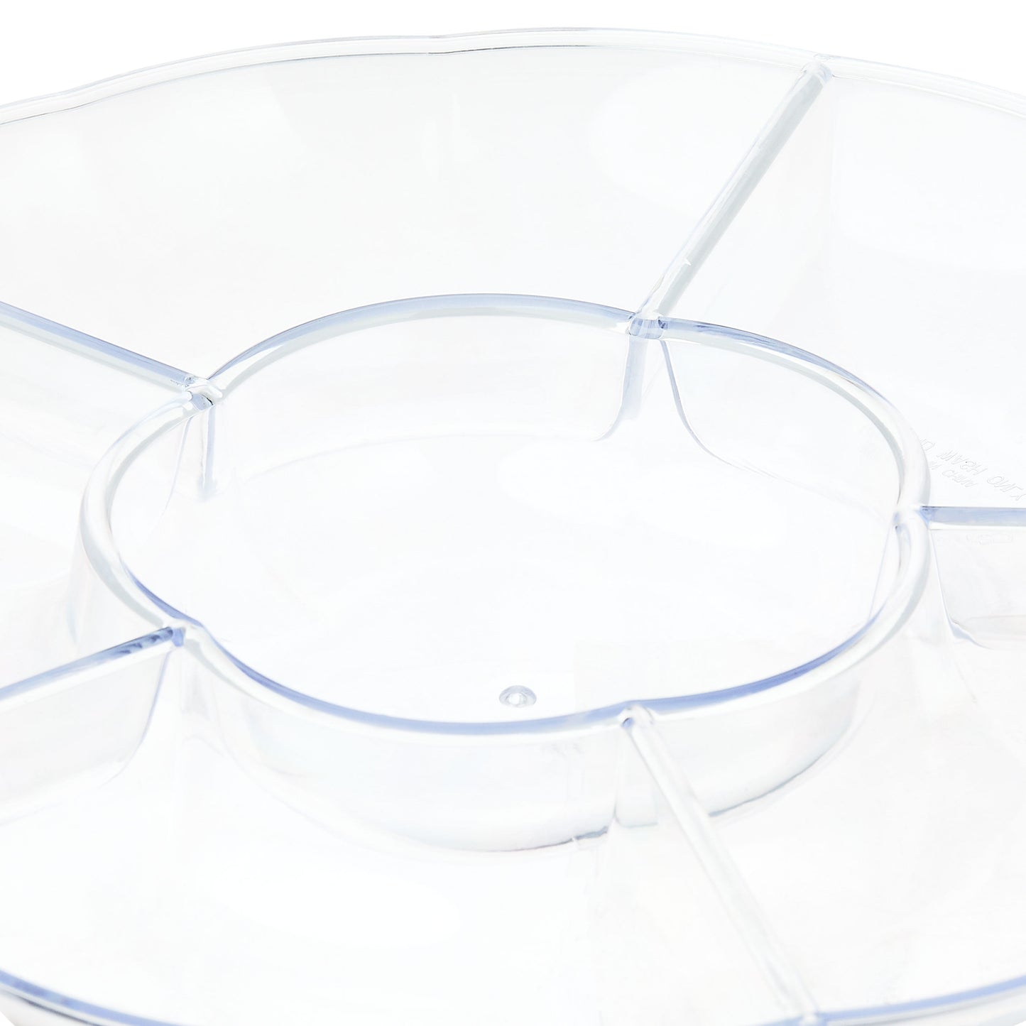 Clear round Compartment Tray, 12", by